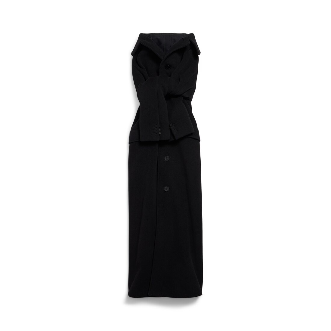Women's Coat Bustier Dress in Black - 6