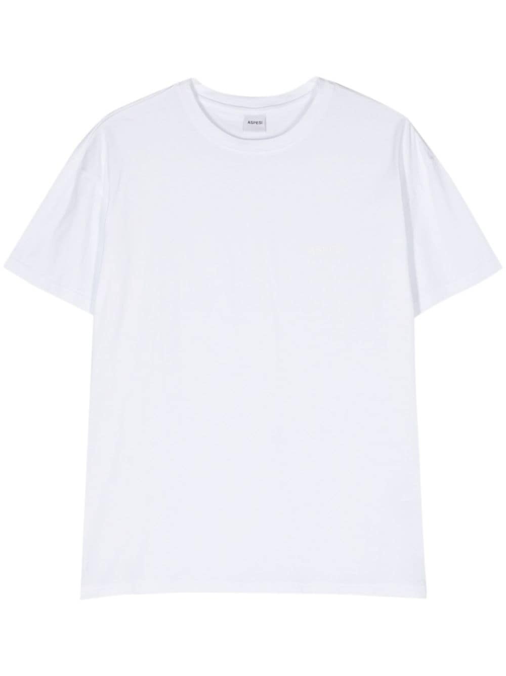 rubberised-logo cotton T-shirt - 1