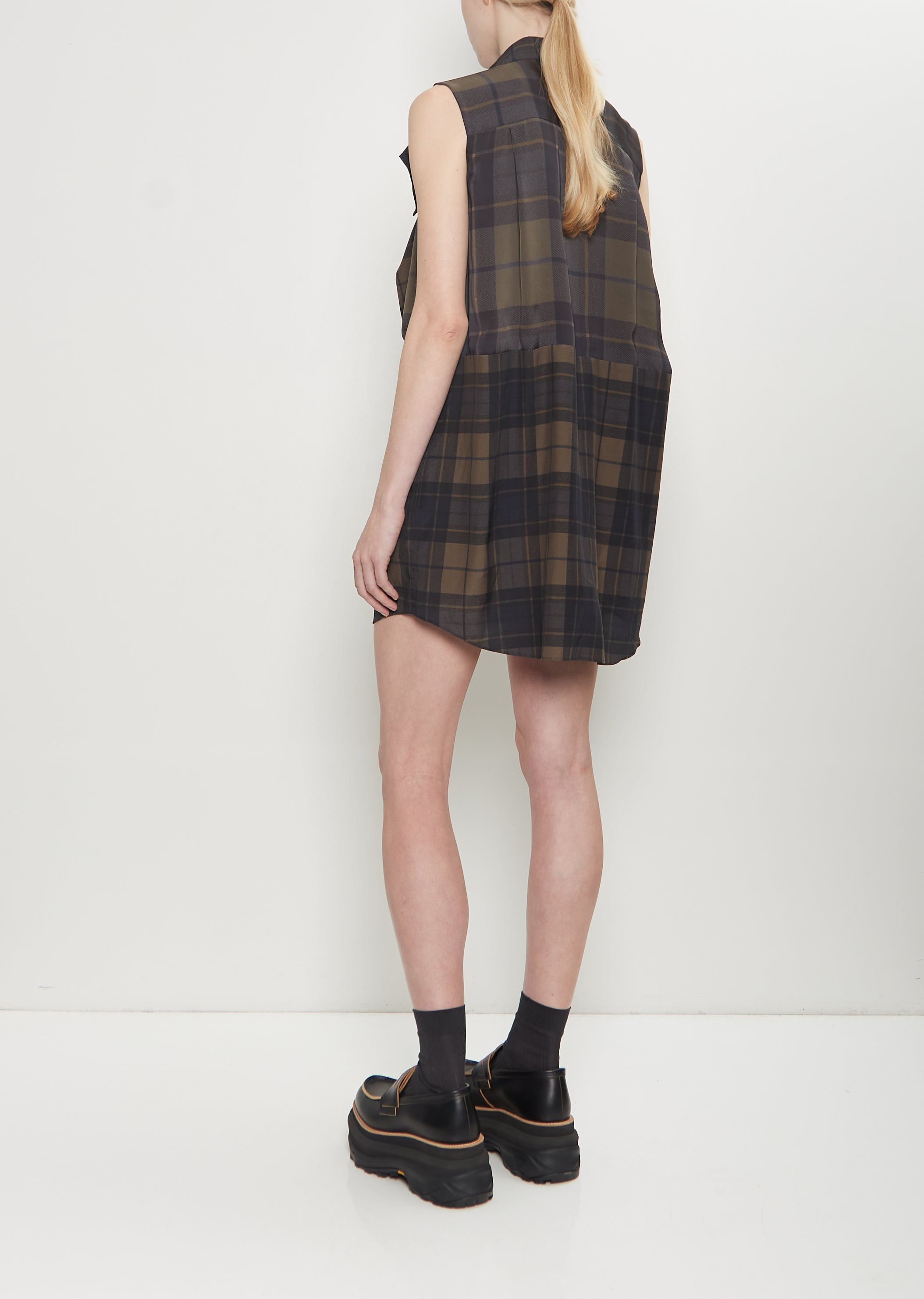 Plaid Mini Dress - 3