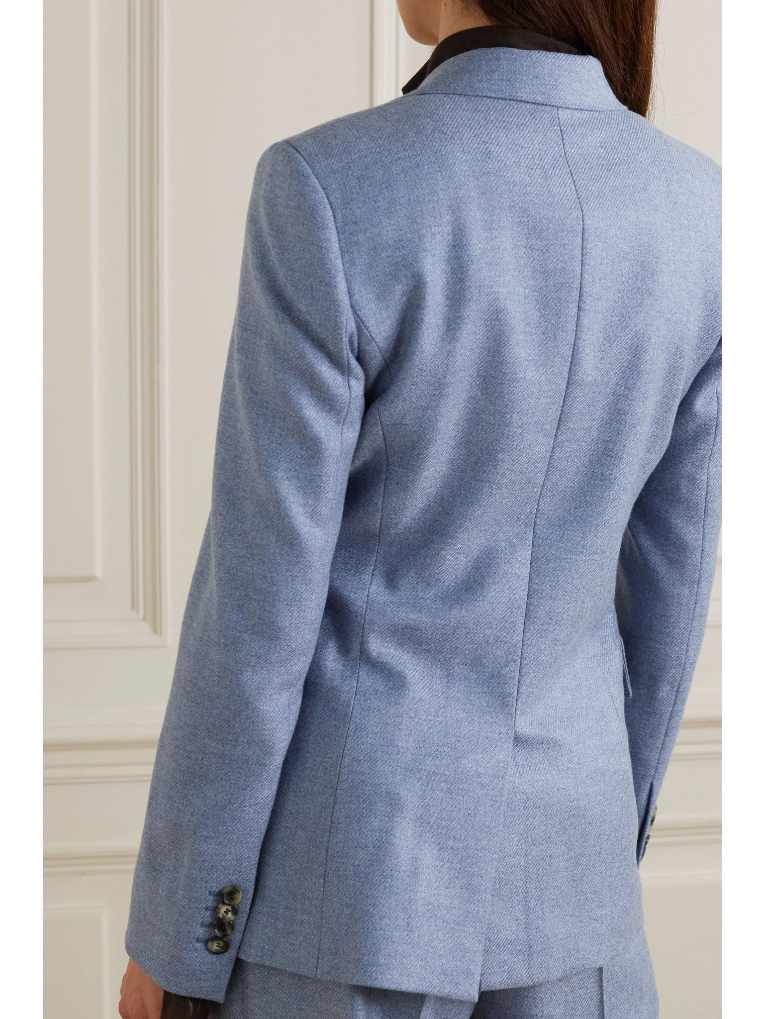 Dorina cashmere-flannel blazer Blue - 3