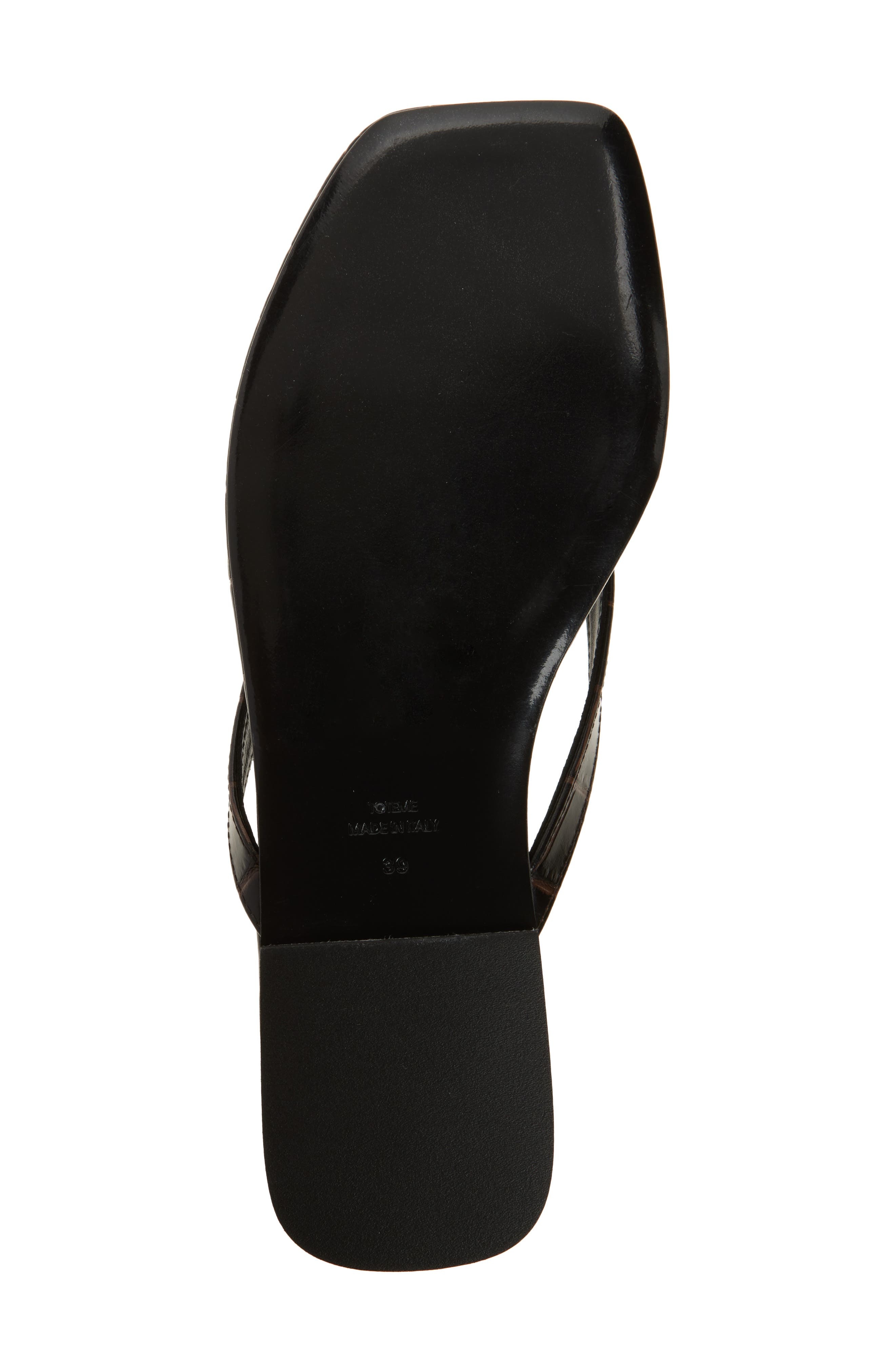 TOTEME Croc Embossed Flip Flop in Dark Brown at Nordstrom - 6