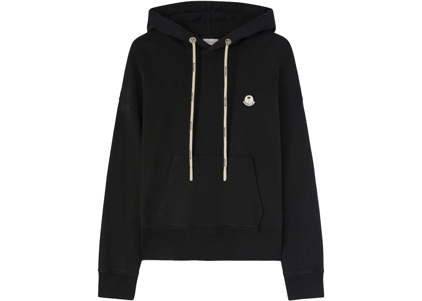 Moncler x Palm Angels Logo Patch Hoodie Black - 1