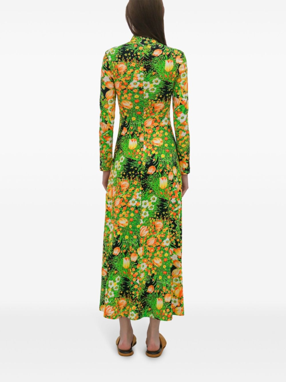 zip-up turtleneck maxi dress - 5