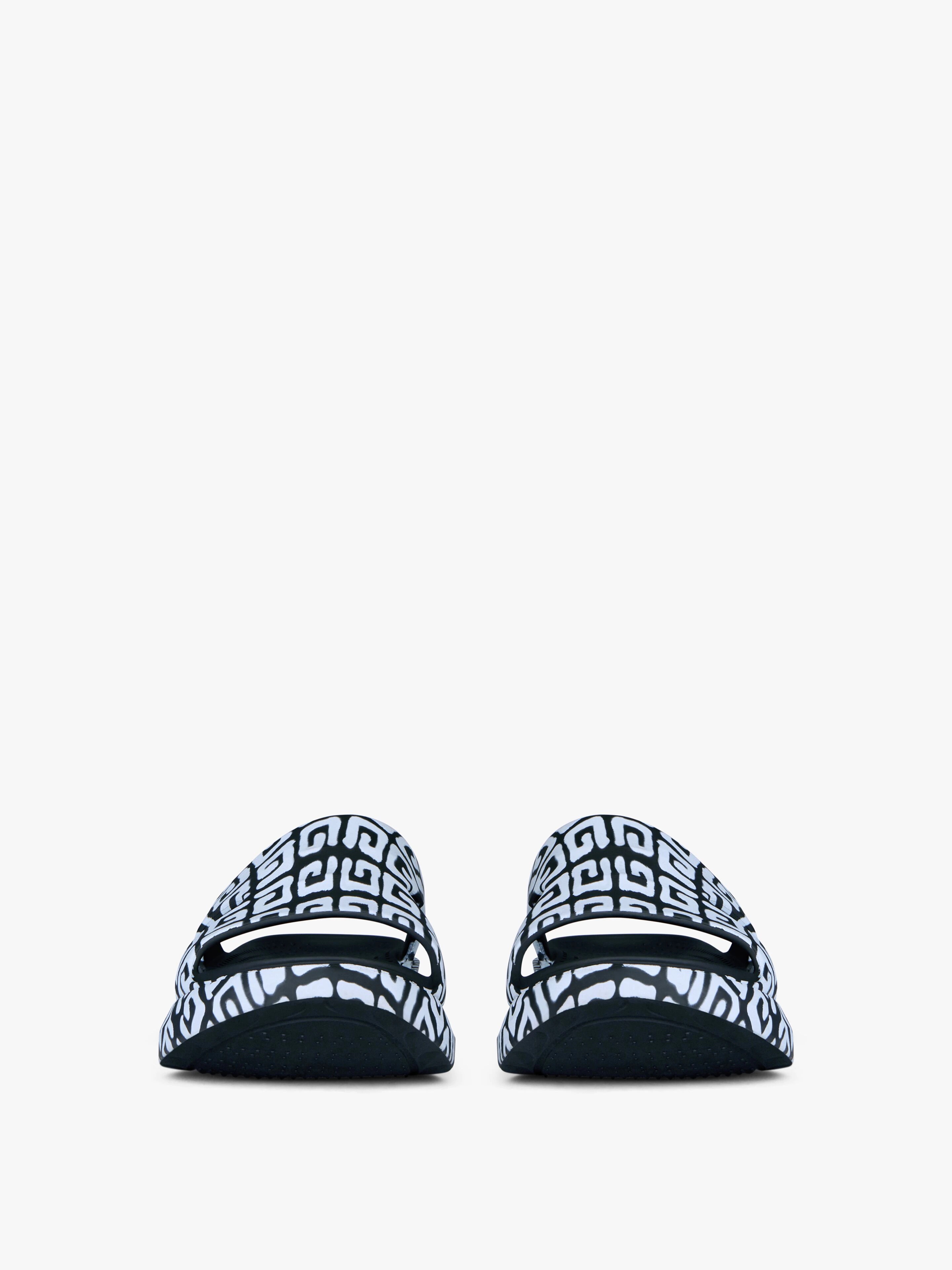 MARSHMALLOW SANDALS IN RUBBER WITH TAG EFFECT 4G PRINT - 2