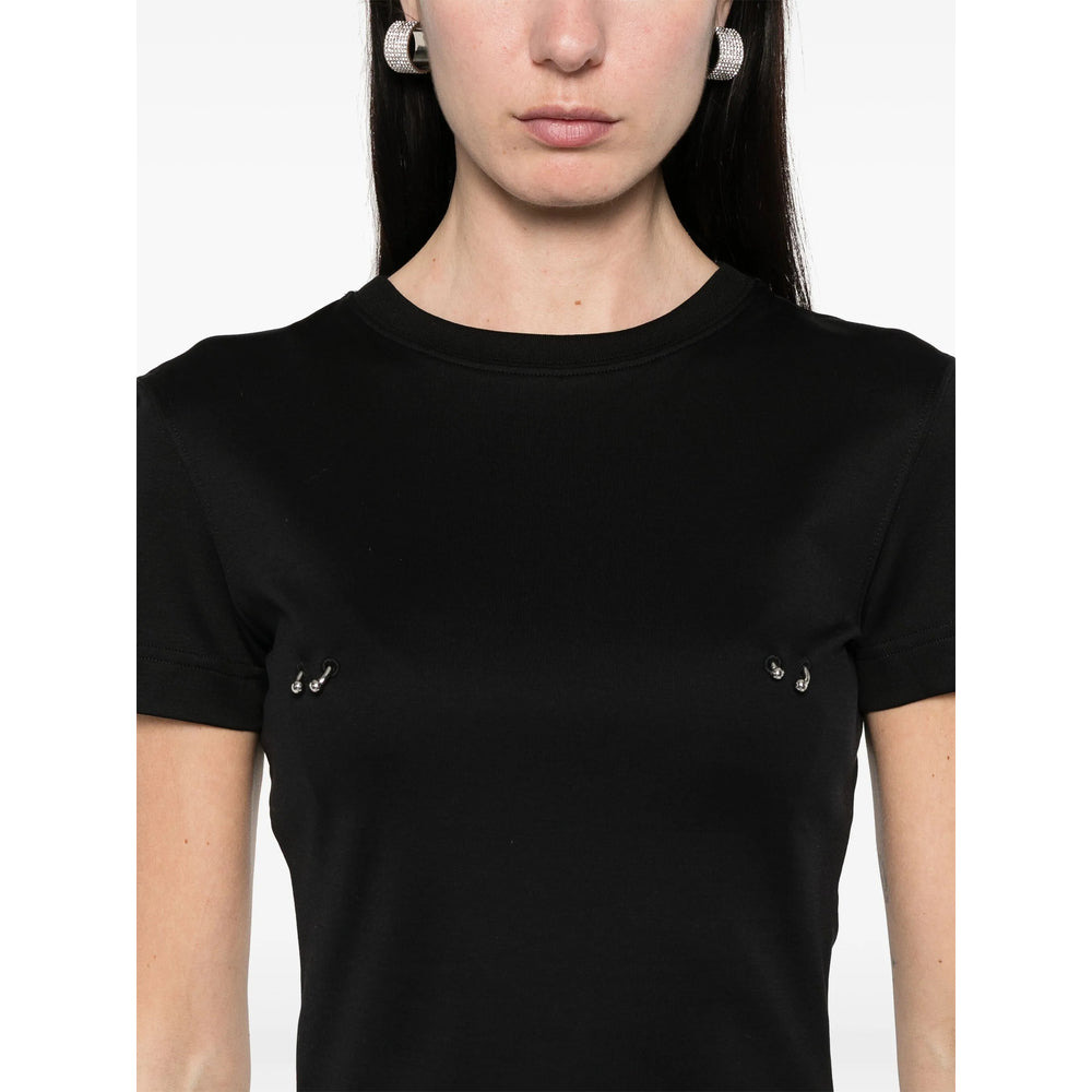 Mugler Black Tops - T-Shirts & Jerseys Women - 4