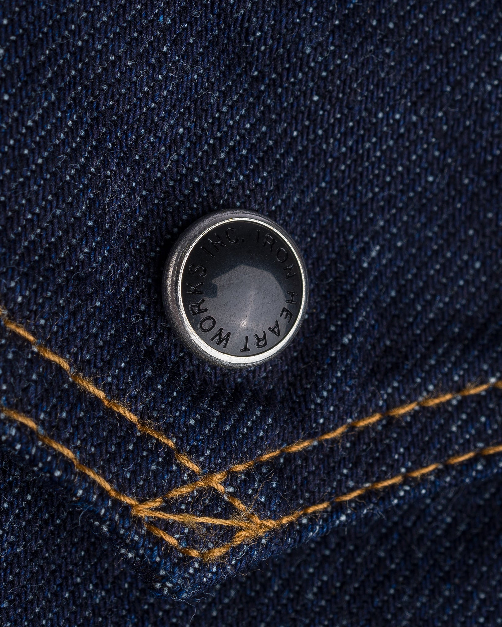 IHSH-33-IND 12oz Selvedge Denim Western Shirt - Indigo - 20