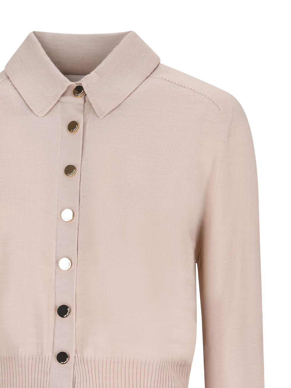 collared button-front cardigan - 3