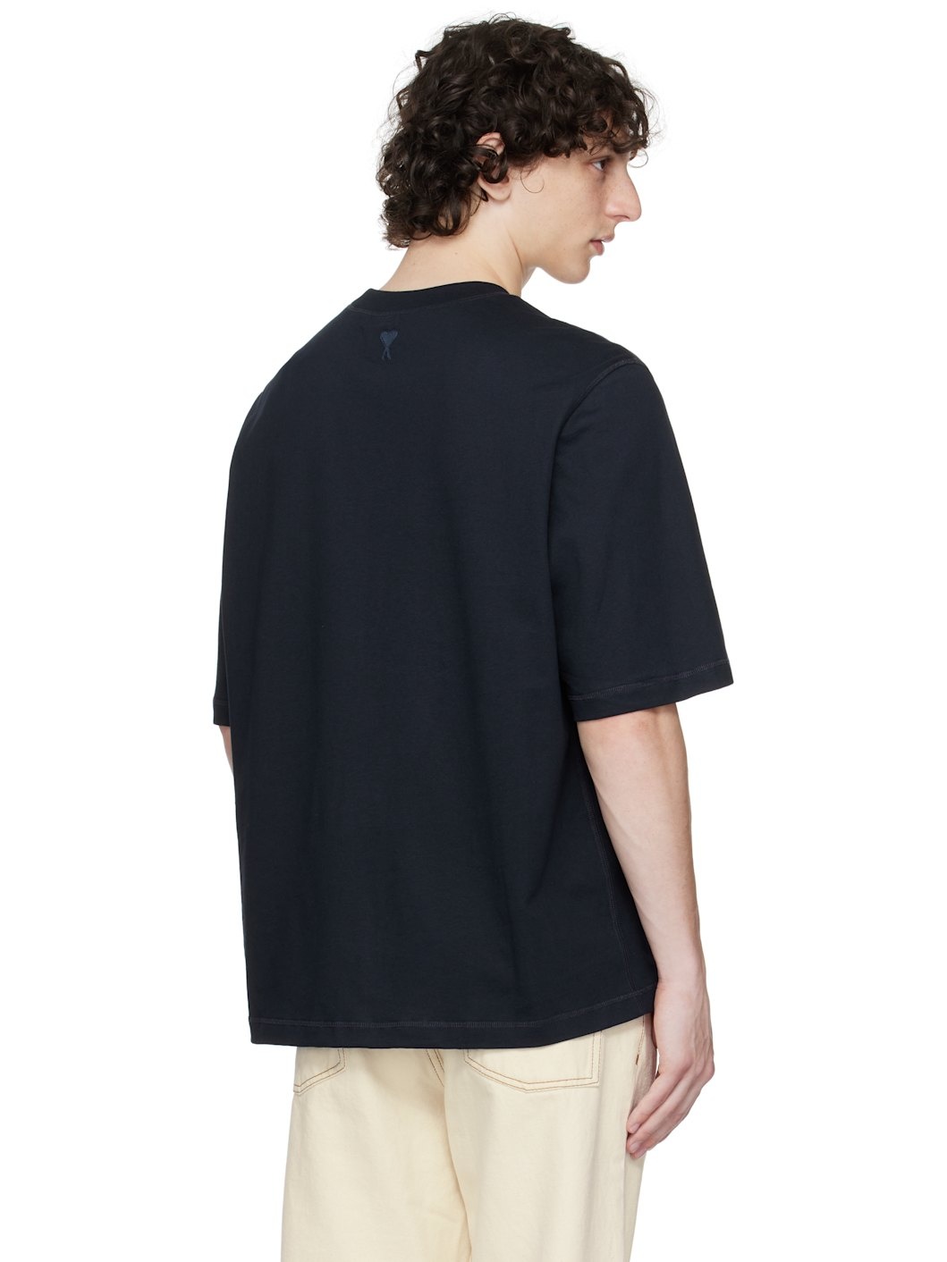 Navy Cotton T-shirt - 3