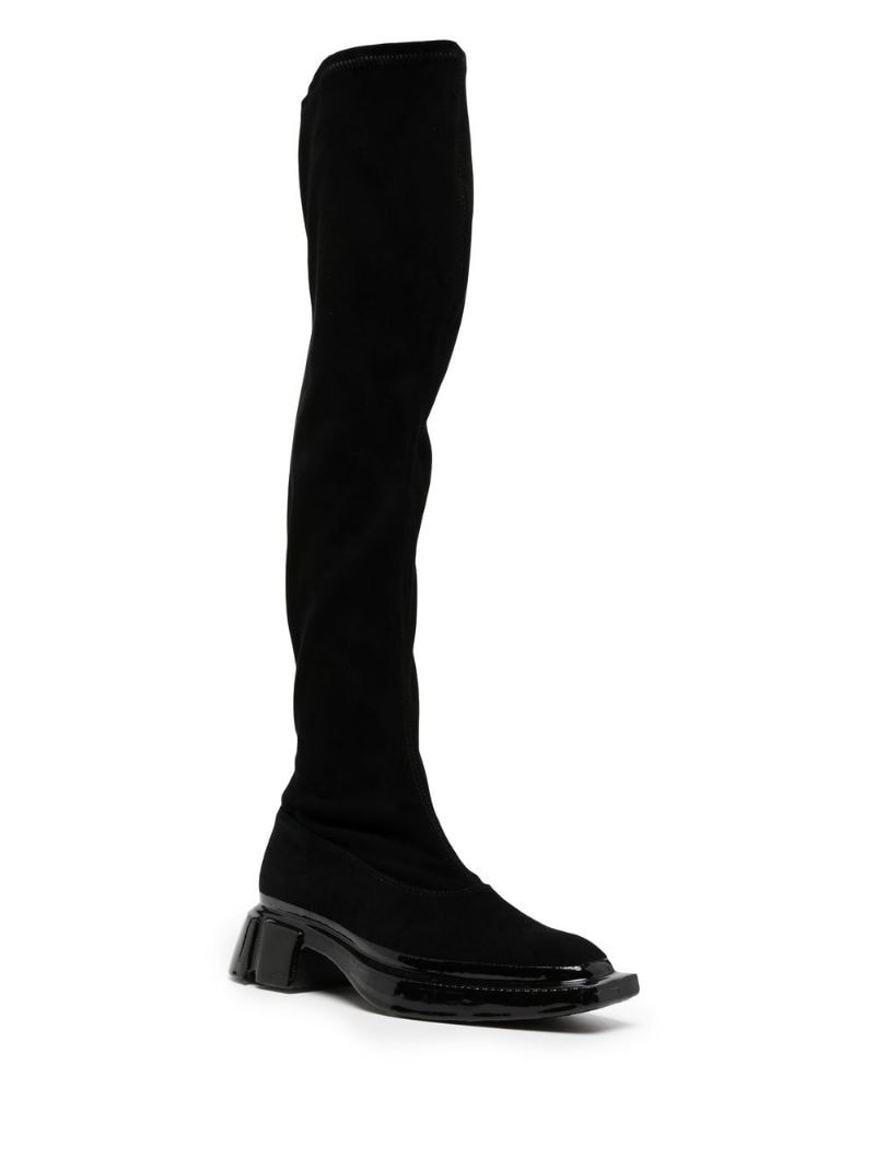knee-high low-heel boots - 2