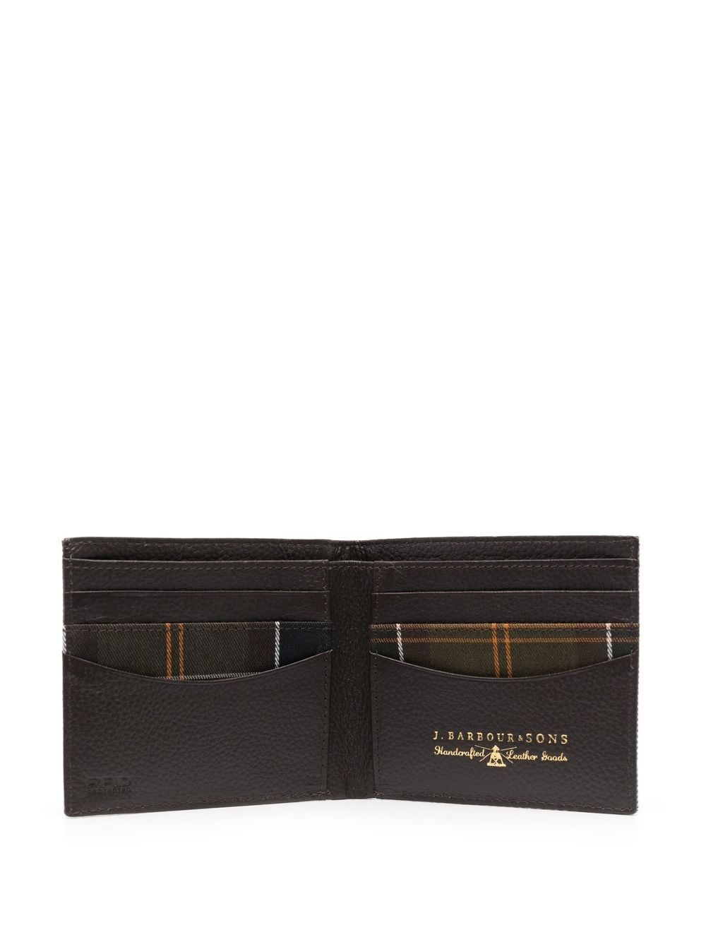 tartan check-print wallet - 3