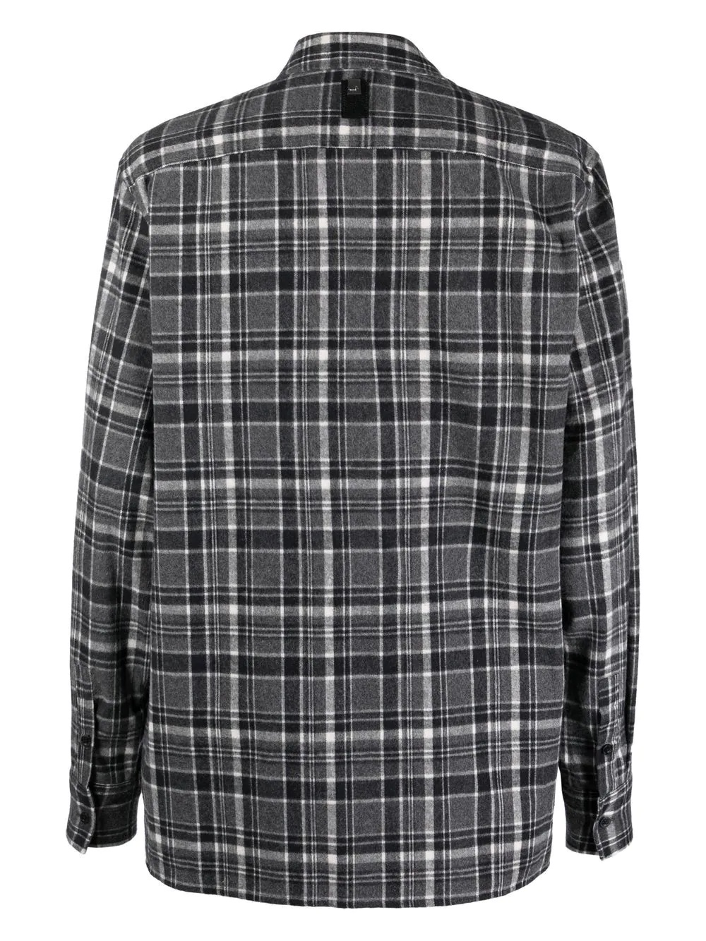 check-pattern button-up shirt - 2