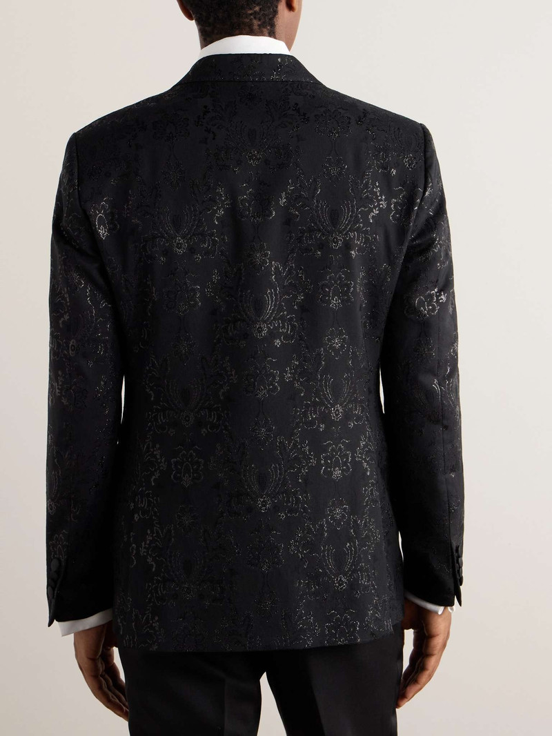 Silk-Trimmed Paisley-Jacquard Wool-Blend Tuxedo Jacket 4