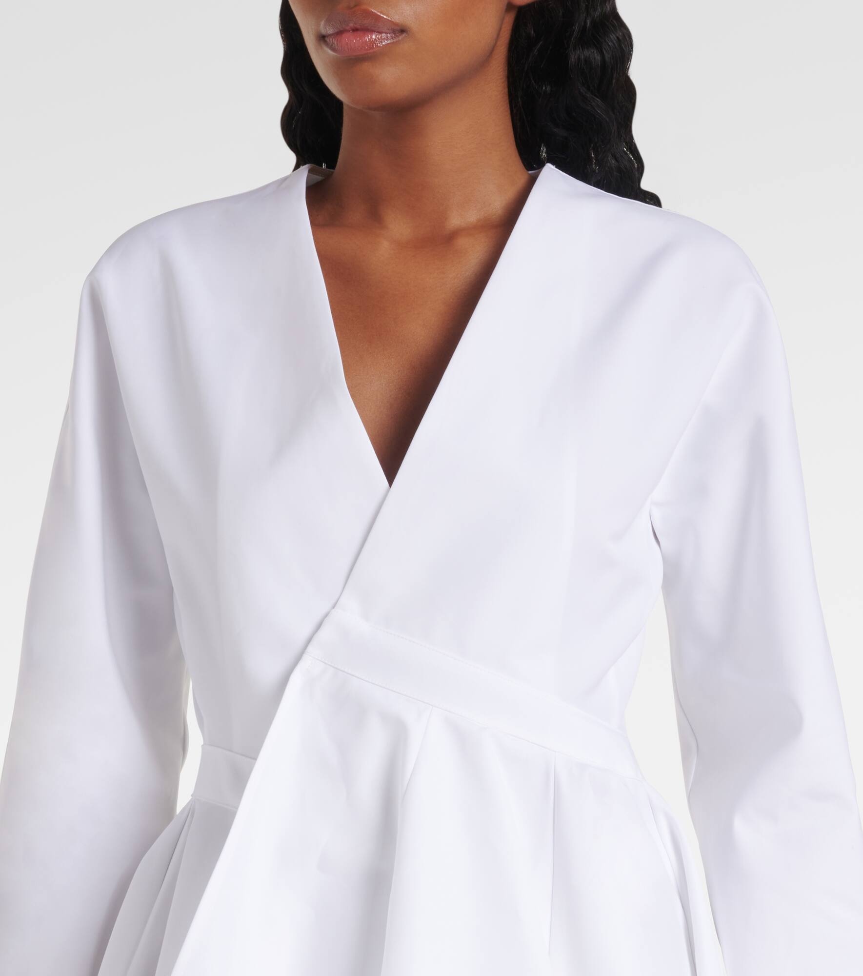 Asymmetric cotton minidress - 4