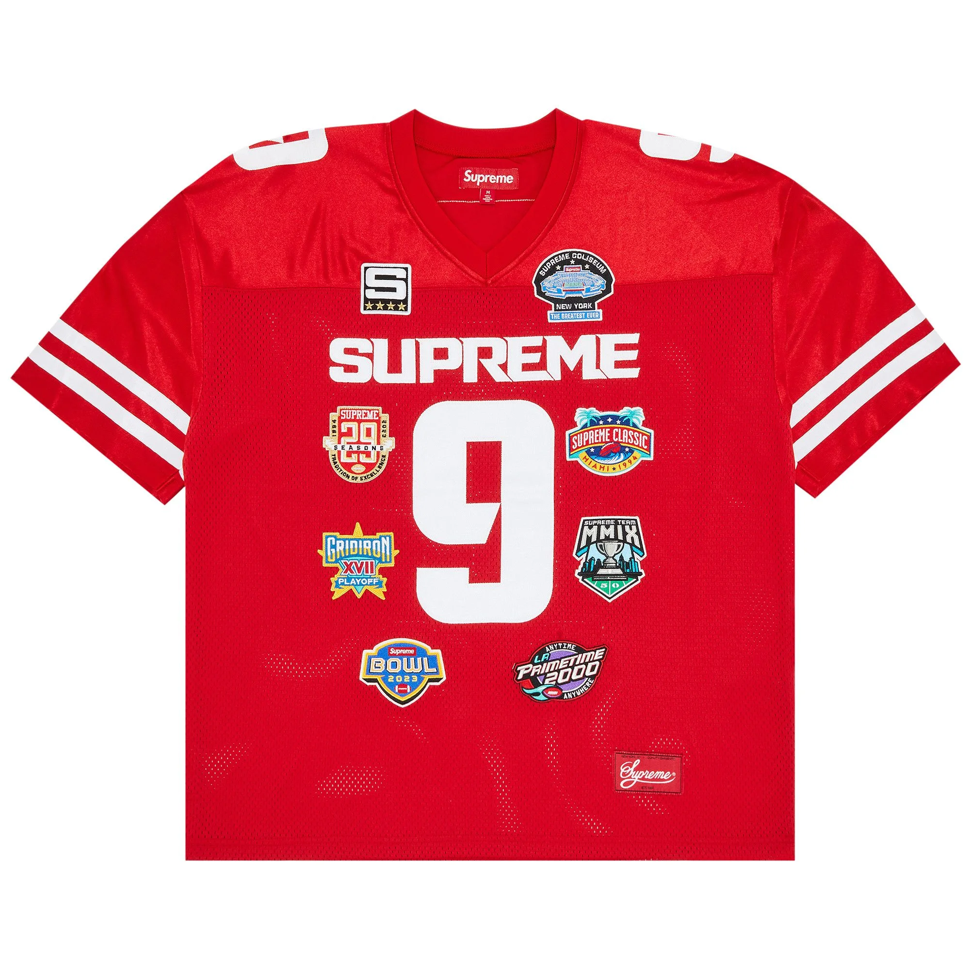 Supreme Championships Embroidered Football Jersey 'Red' - 1