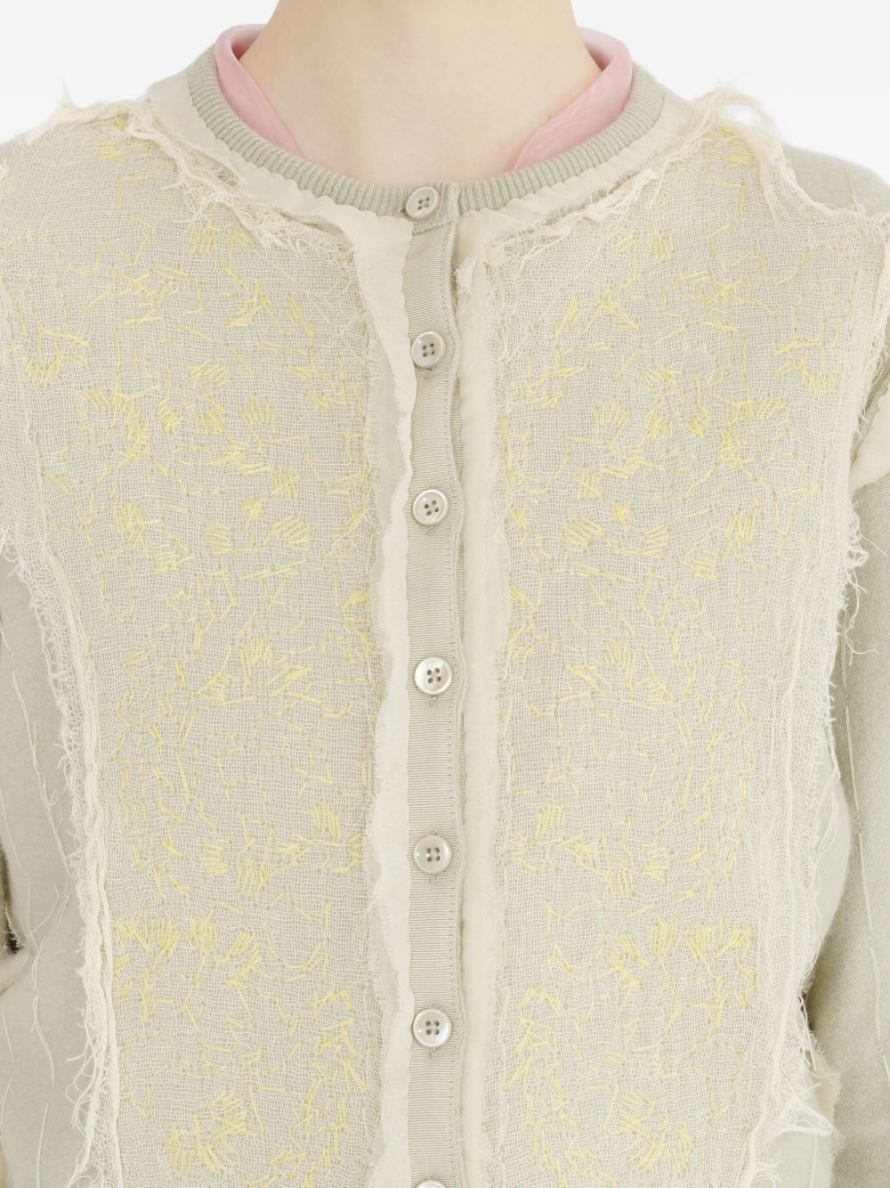 frayed cardigan - 6