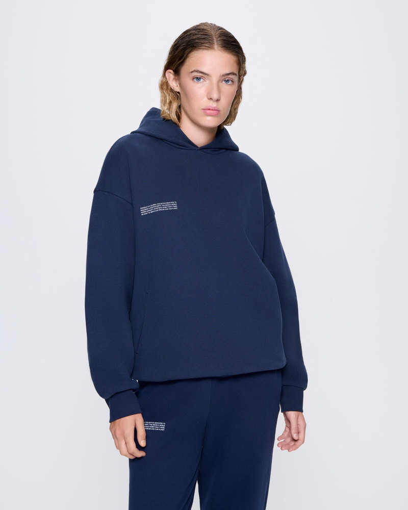 PANGAIA Womens 365 Midweight Hoodie - Navy Blue outlook
