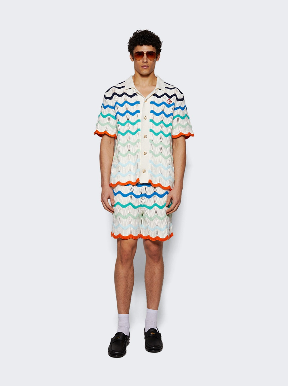 Gradient Wave Texture Shorts Multicolor - 5