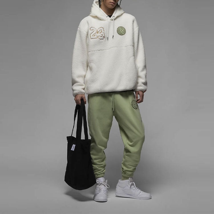 Air Jordan Year Of The Rabbit CNY Series Polar Fleece Drawstring Hoodie Men's White FB1451-108 - 5