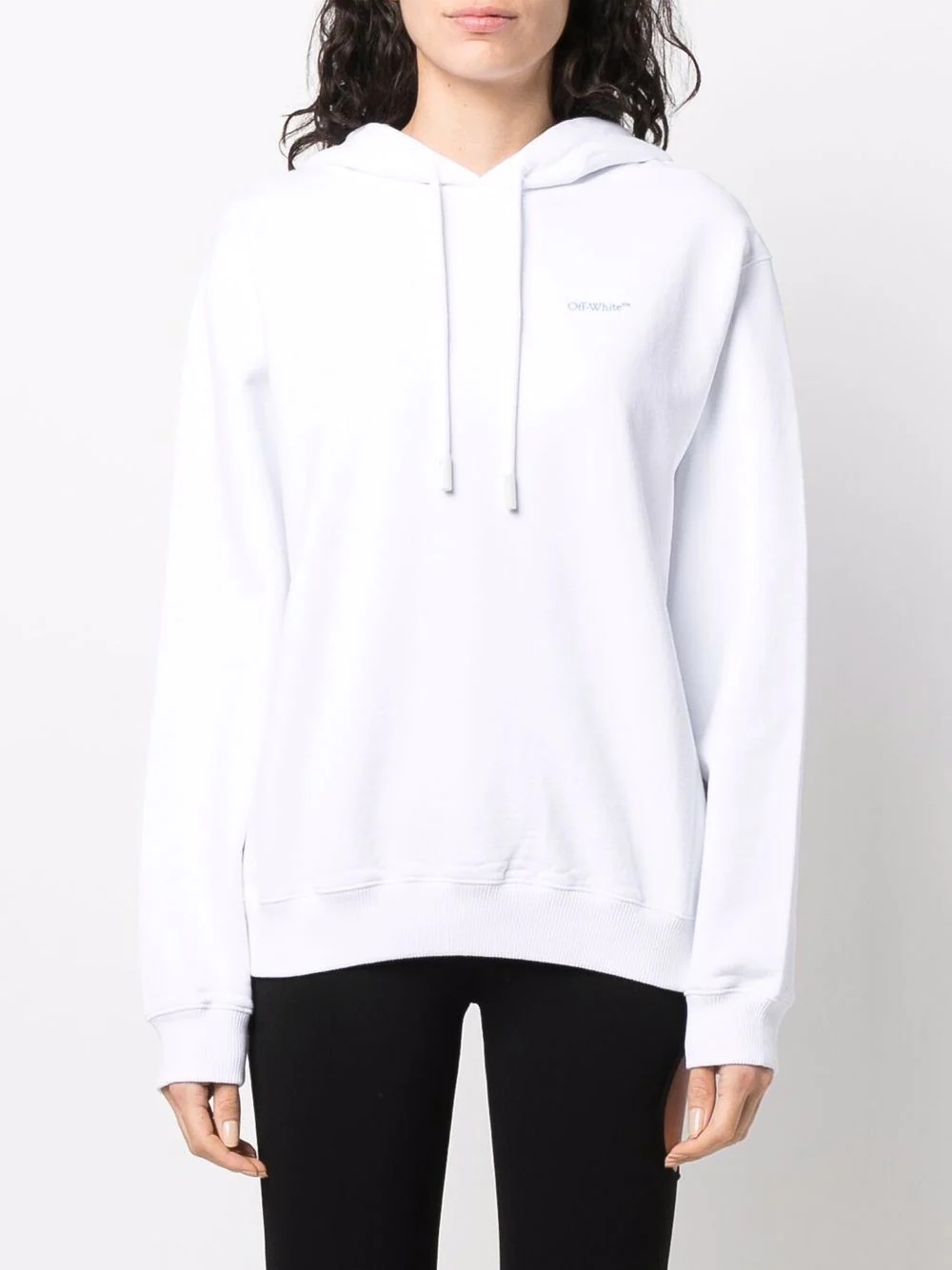 logo-print drawstring hoodie - 3