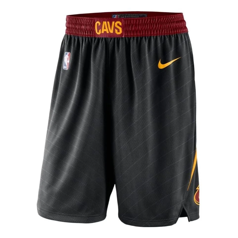Men's Nike NBA Casual Breathable Sports Basketball Shorts SW Fan Edition Cavaliers Limited Black AJ5 - 1