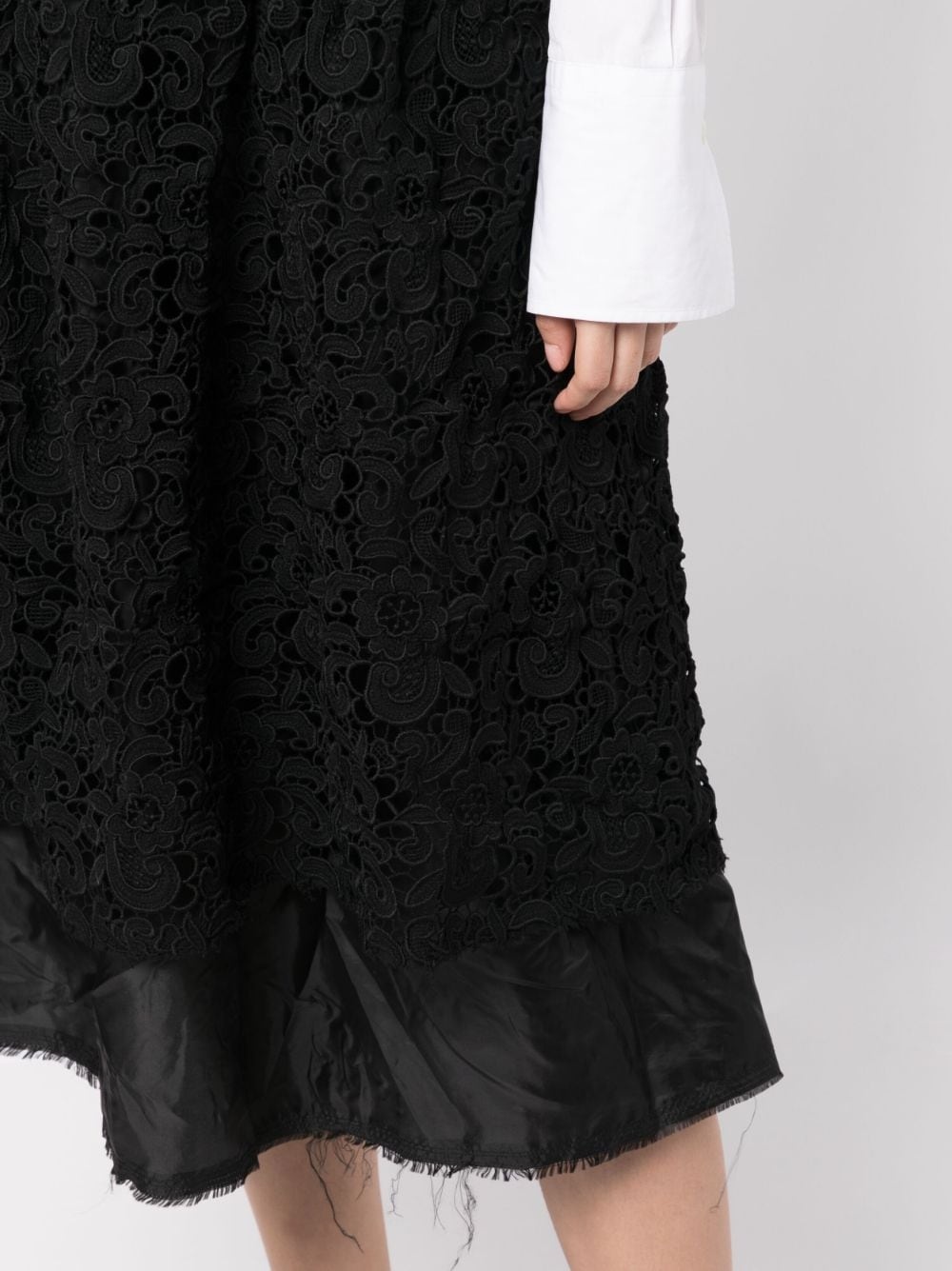 floral-lace high-waisted skirt - 5