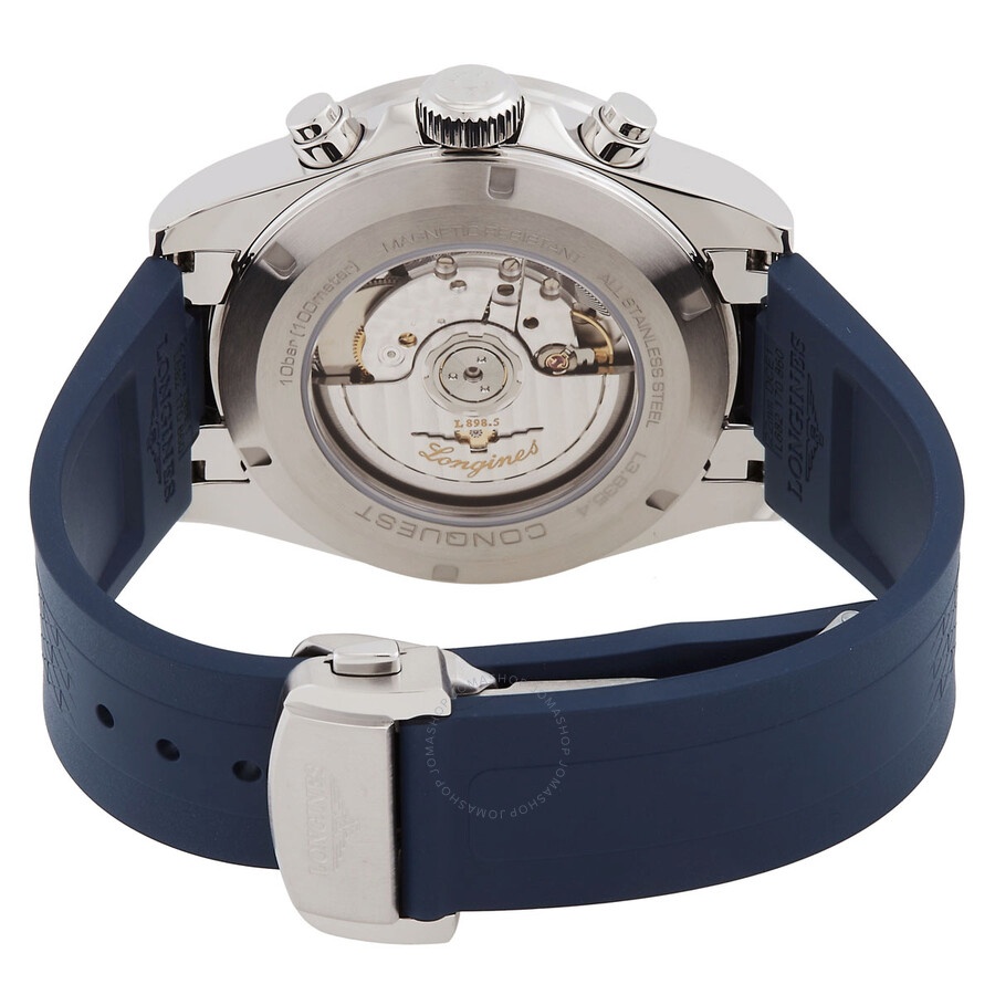 Longines Conquest Chronograph Automatic Silver Dial Men's Watch L3.835.4.98.9 - 3