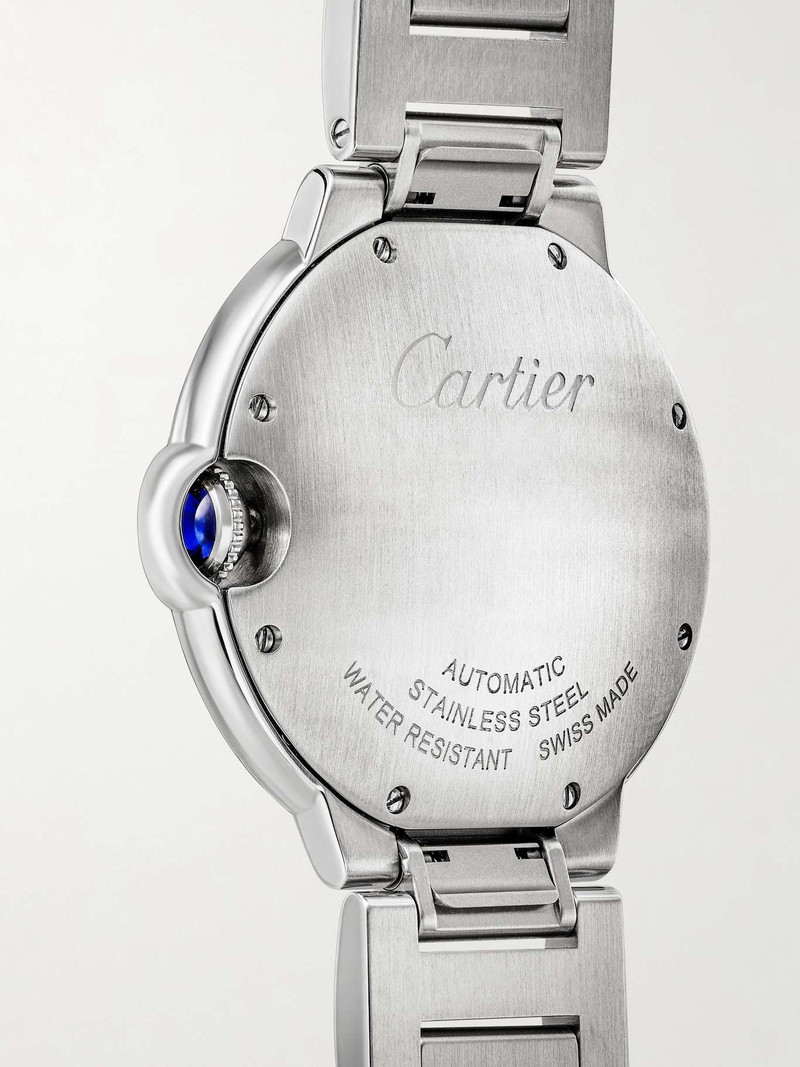 Ballon Bleu de Cartier Automatic 36mm stainless steel and diamond watch 4