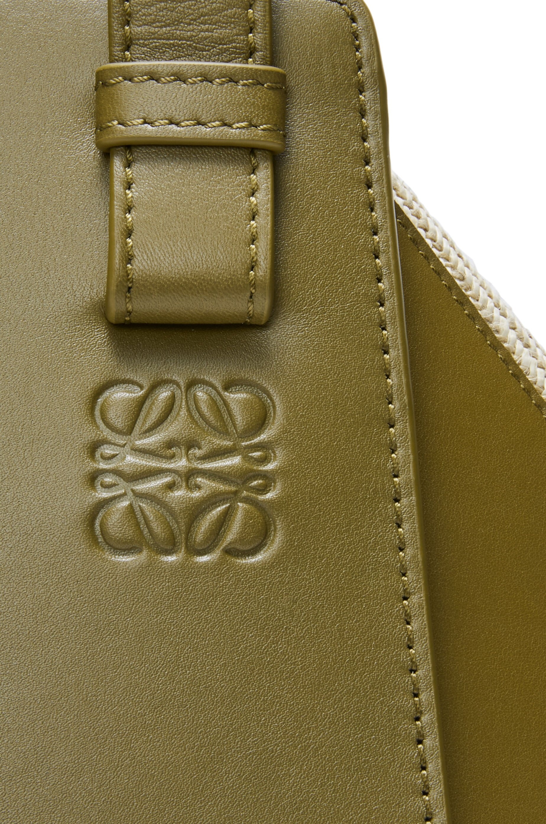 Compact Hammock bag in mellow calfskin and canvas - 8