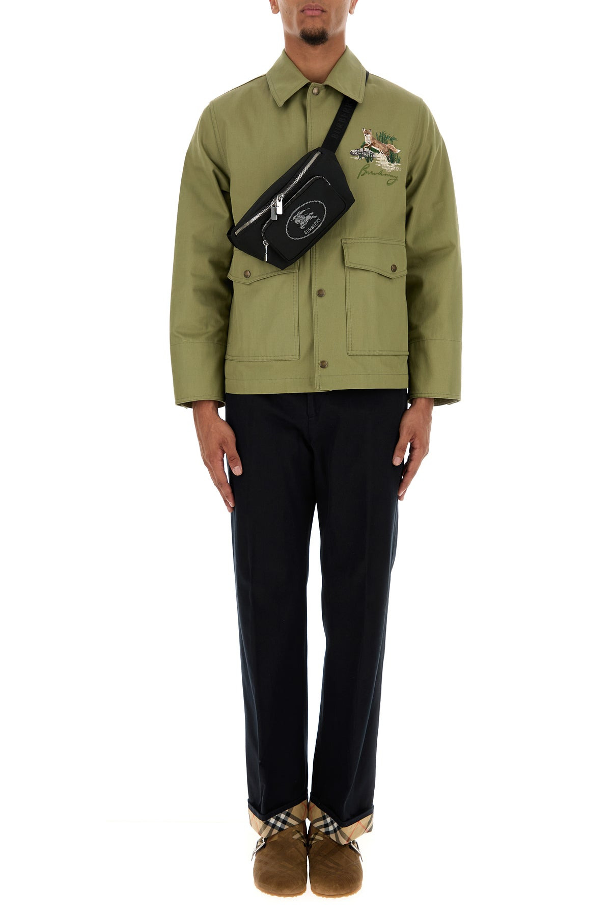 Navy blue gabardine pant - 6