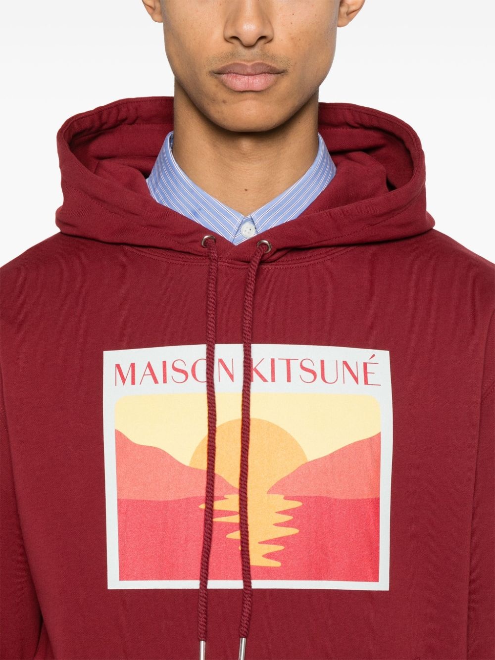Sunset Postcard cotton hoodie - 5