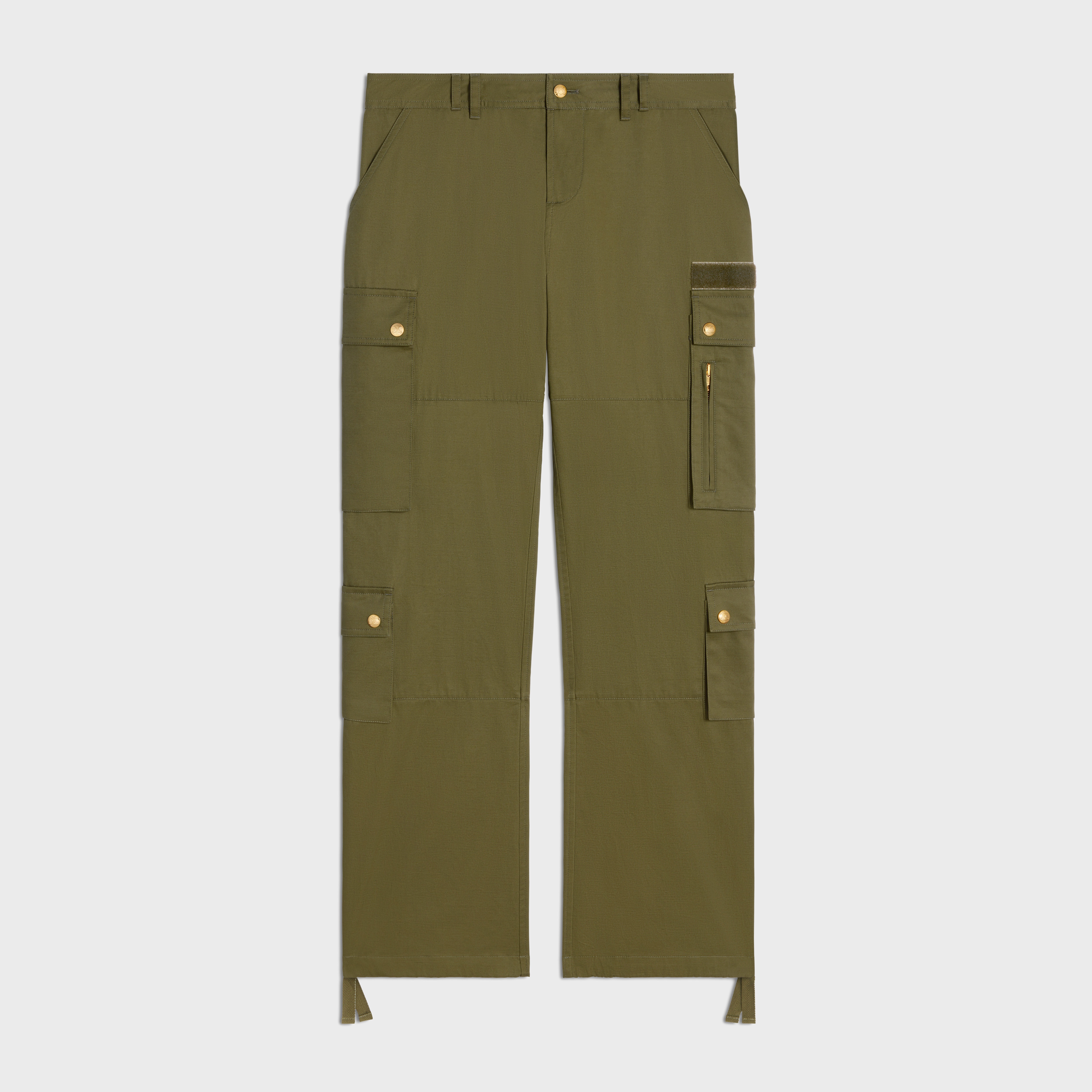 cargo pants in cotton linen - 1