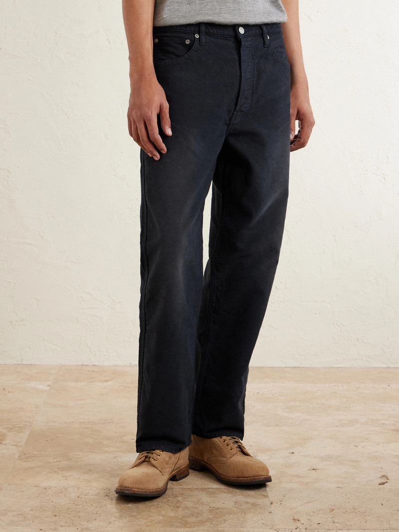 Fluxus 01 Straight-Leg Garment-Dyed Distressed Cotton-Corduroy Trousers 3
