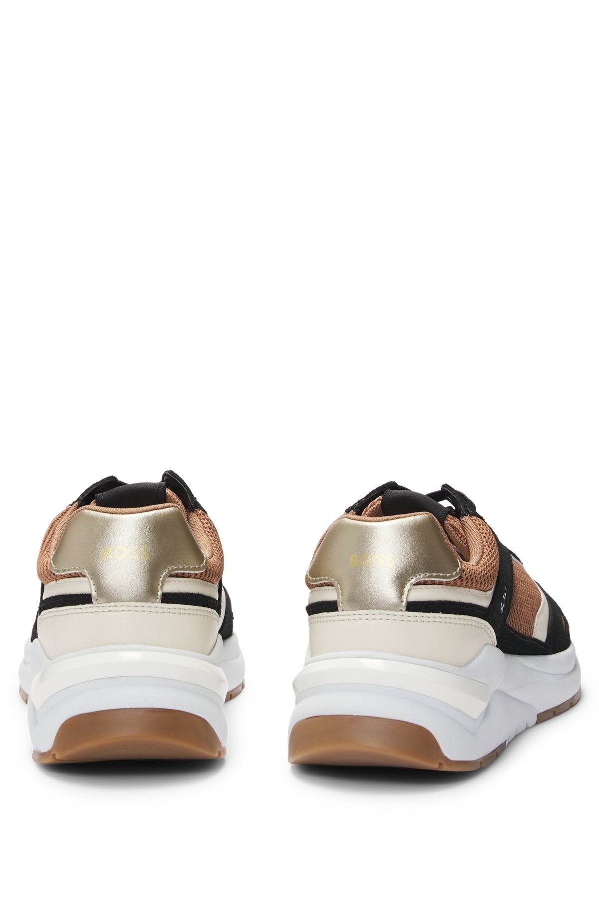 MIXED-MATERIAL TRAINERS WITH SUEDE AND MESH - 6