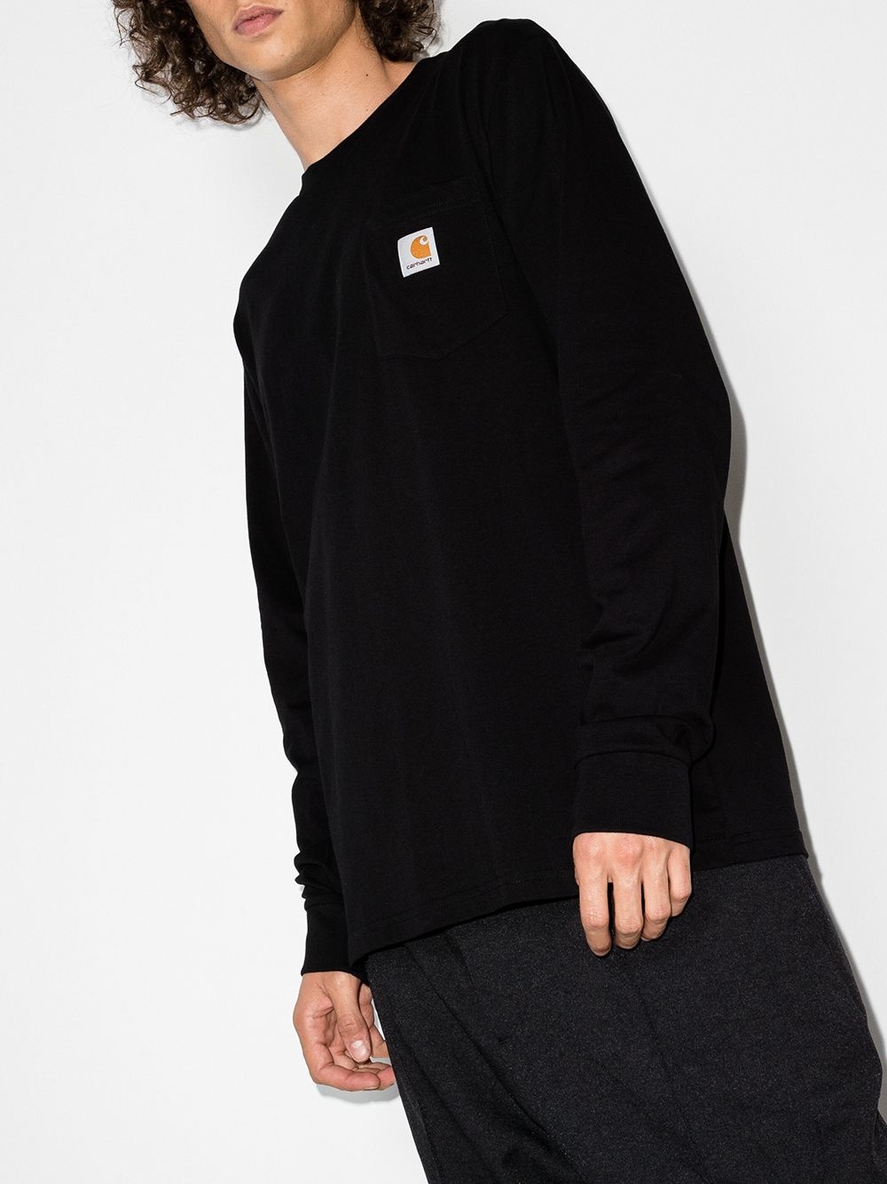 chest pocket long-sleeve T-shirt - 2