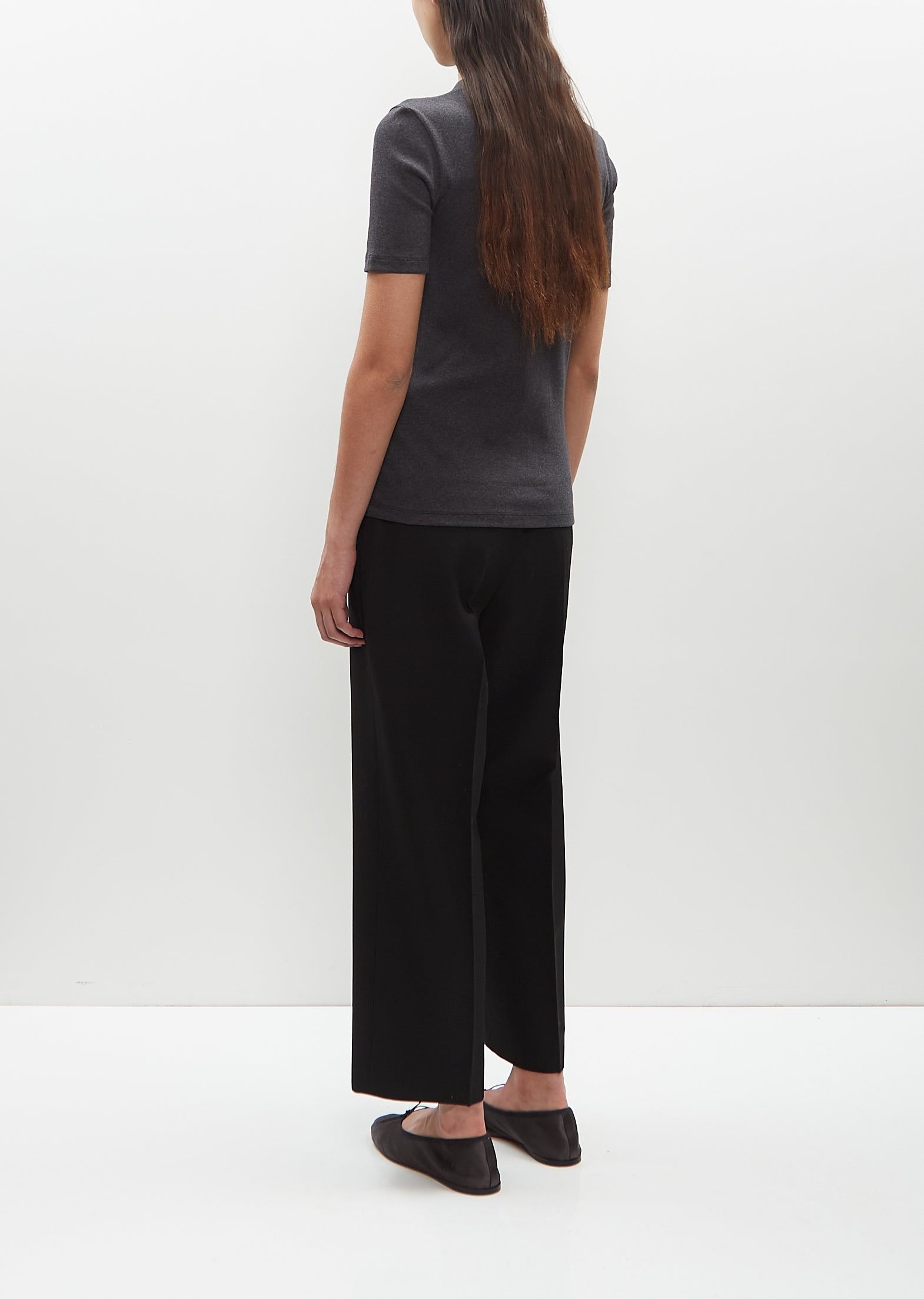 Classic Rib Tee — Charcoal Mèlange - 3