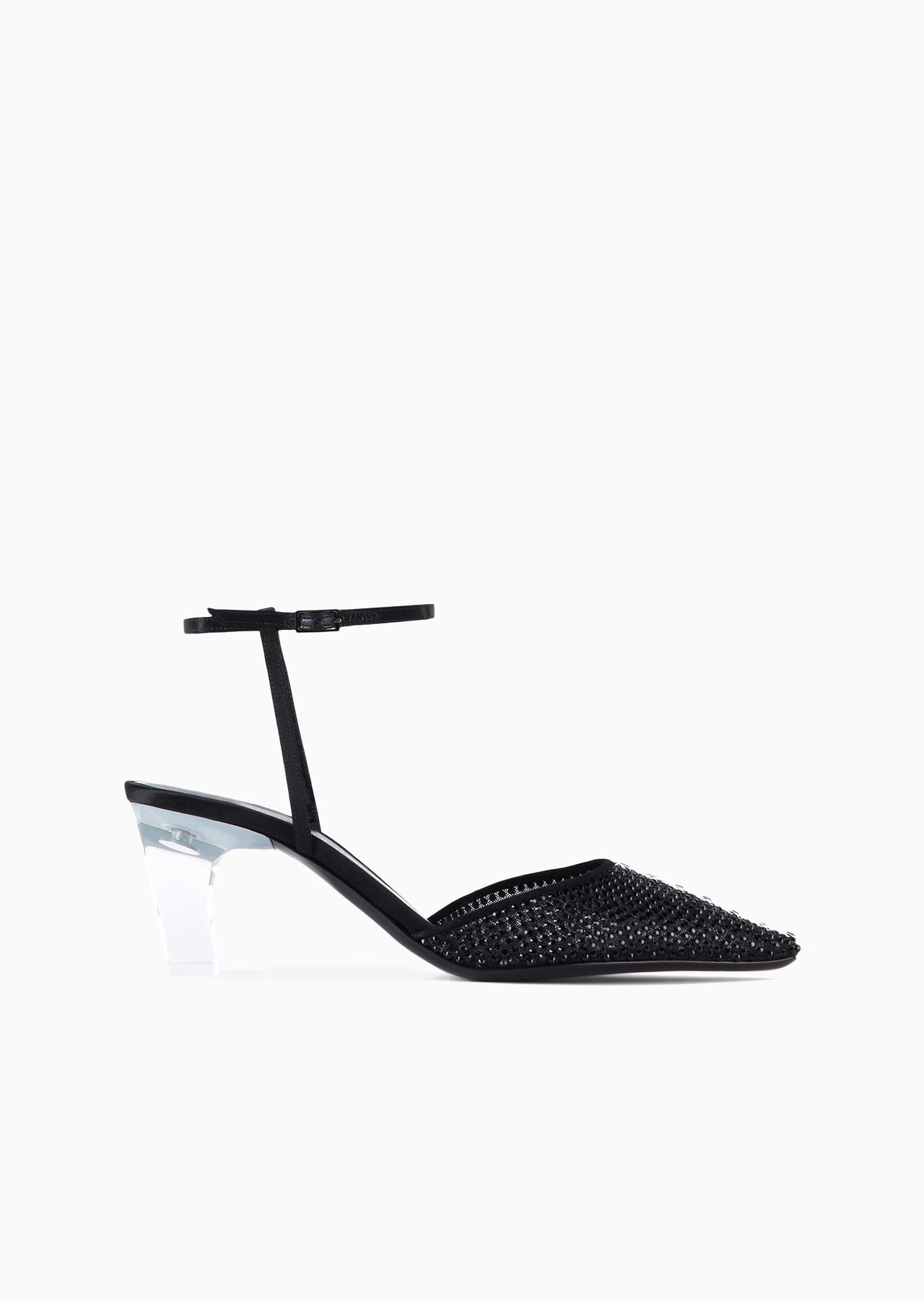 Satin and rhinestone slingbacks - 1