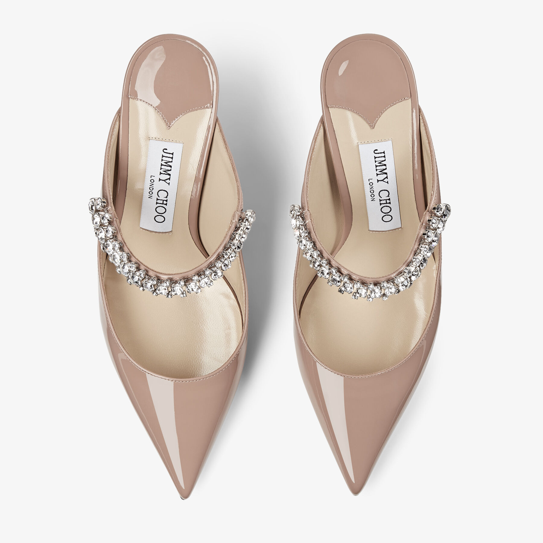 Bing 65
Ballet Pink Patent Leather Mules with Crystal Strap - 4