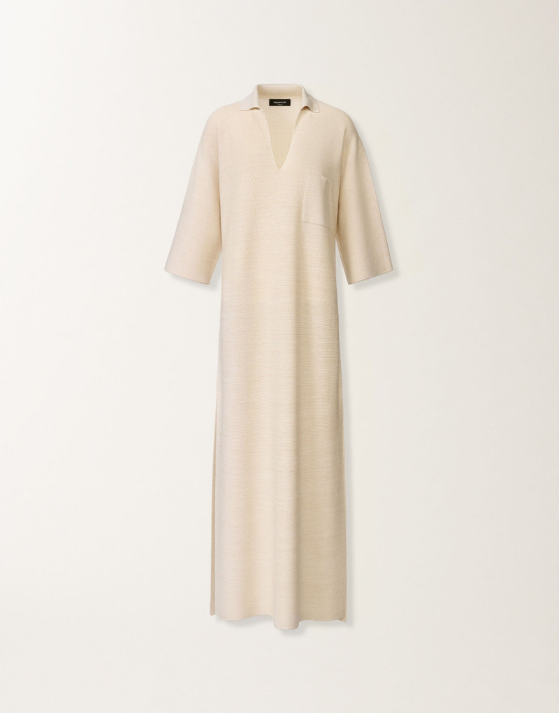 Polo dress in wool, cotton, and lurex 1