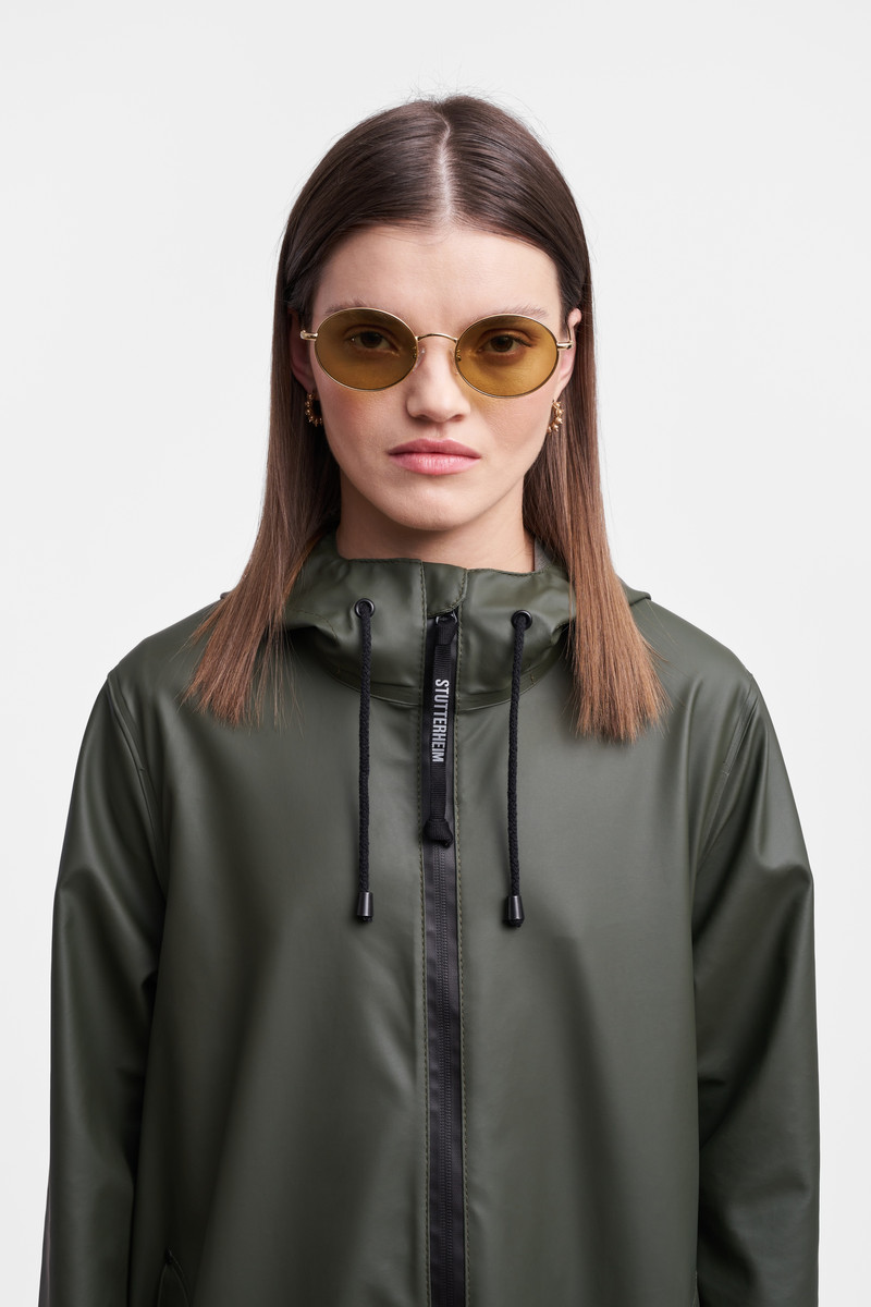 Mosebacke Long Lightweight Zip Raincoat Green 7