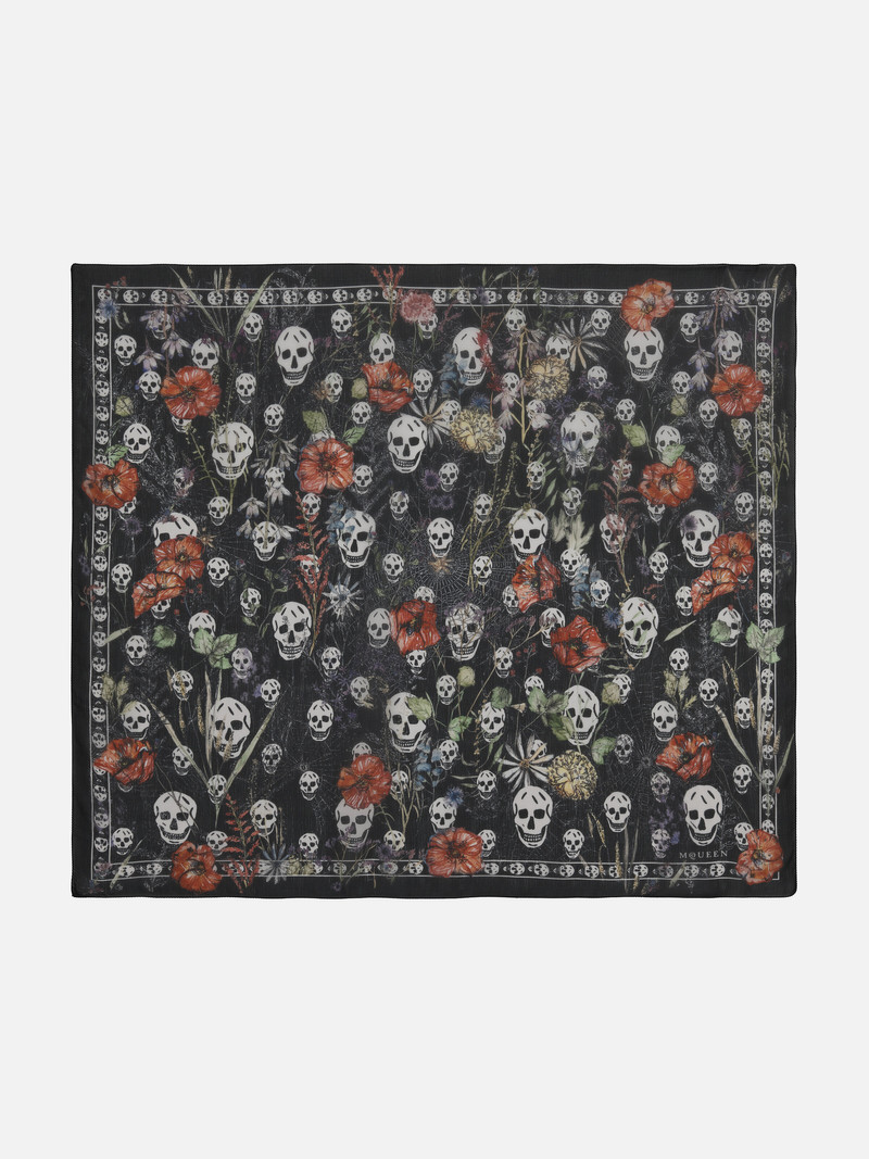 Alexander McQueen Skull & Spider Floral Scarf outlook