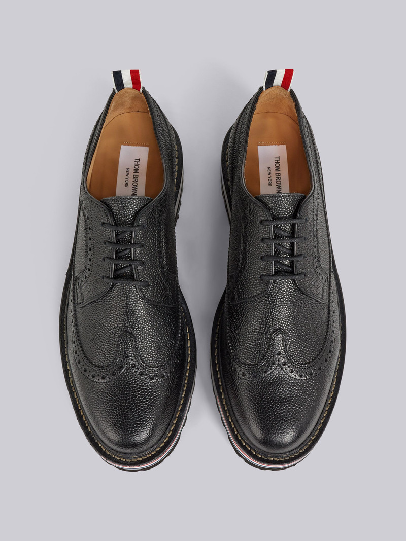 Black Pebbled Calfskin Hiking Sole Longwing Brogue 4