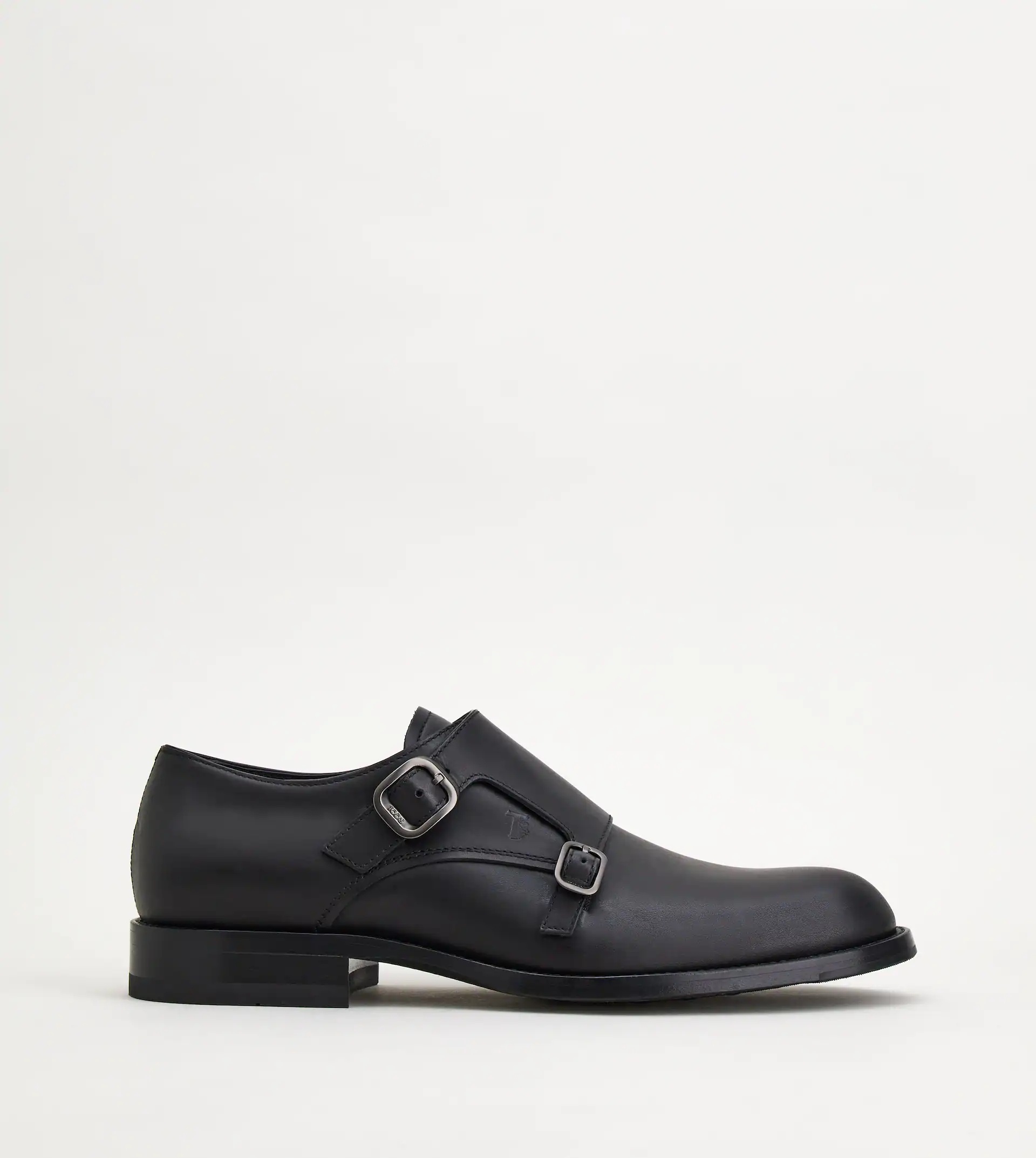 MONKSTRAP IN LEATHER - BLACK - 1