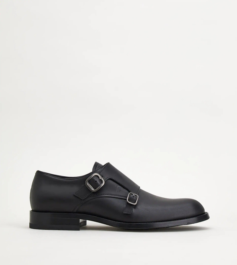 MONKSTRAP IN LEATHER - BLACK 1