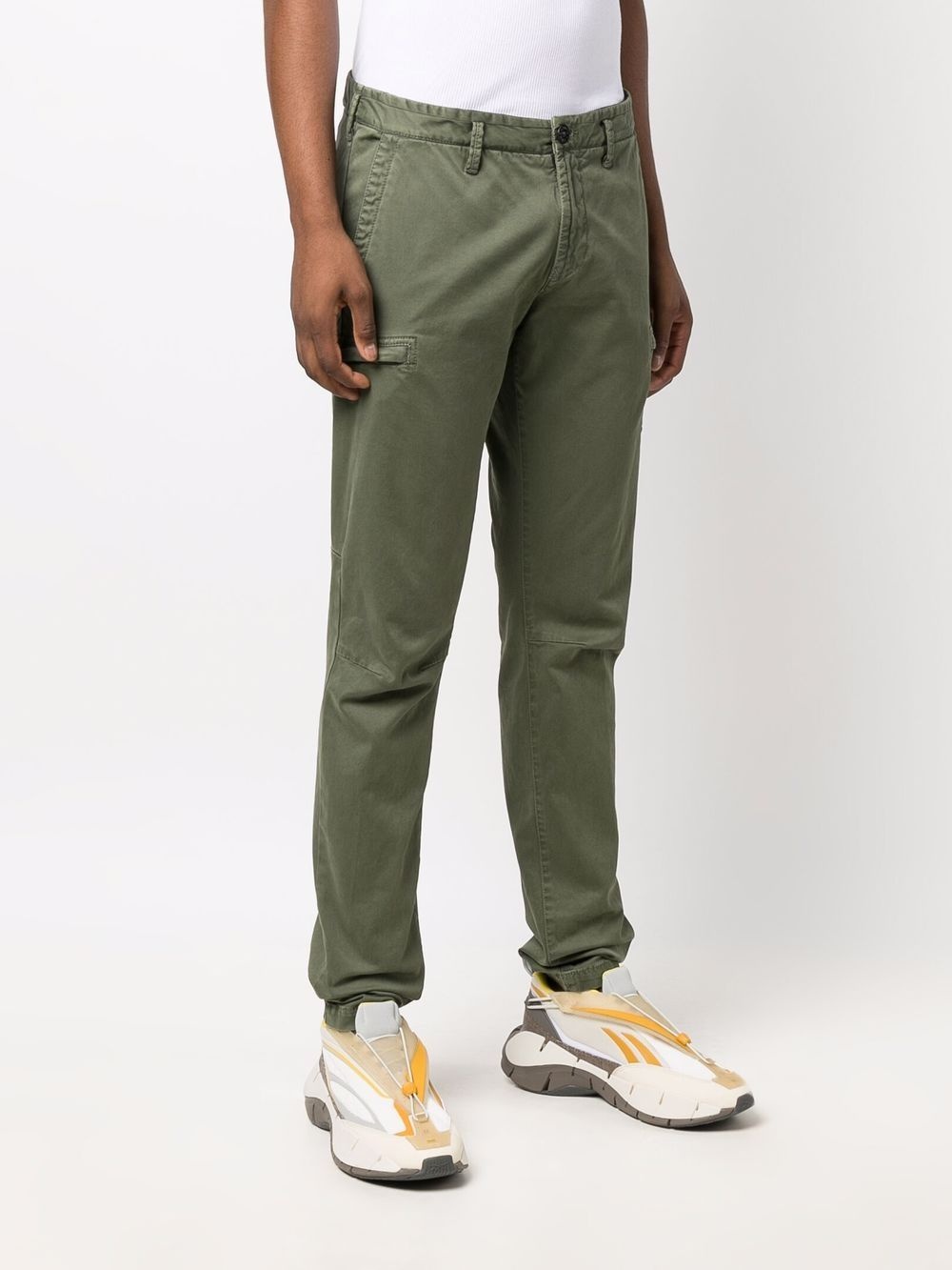 logo-patch straight-leg trousers - 3