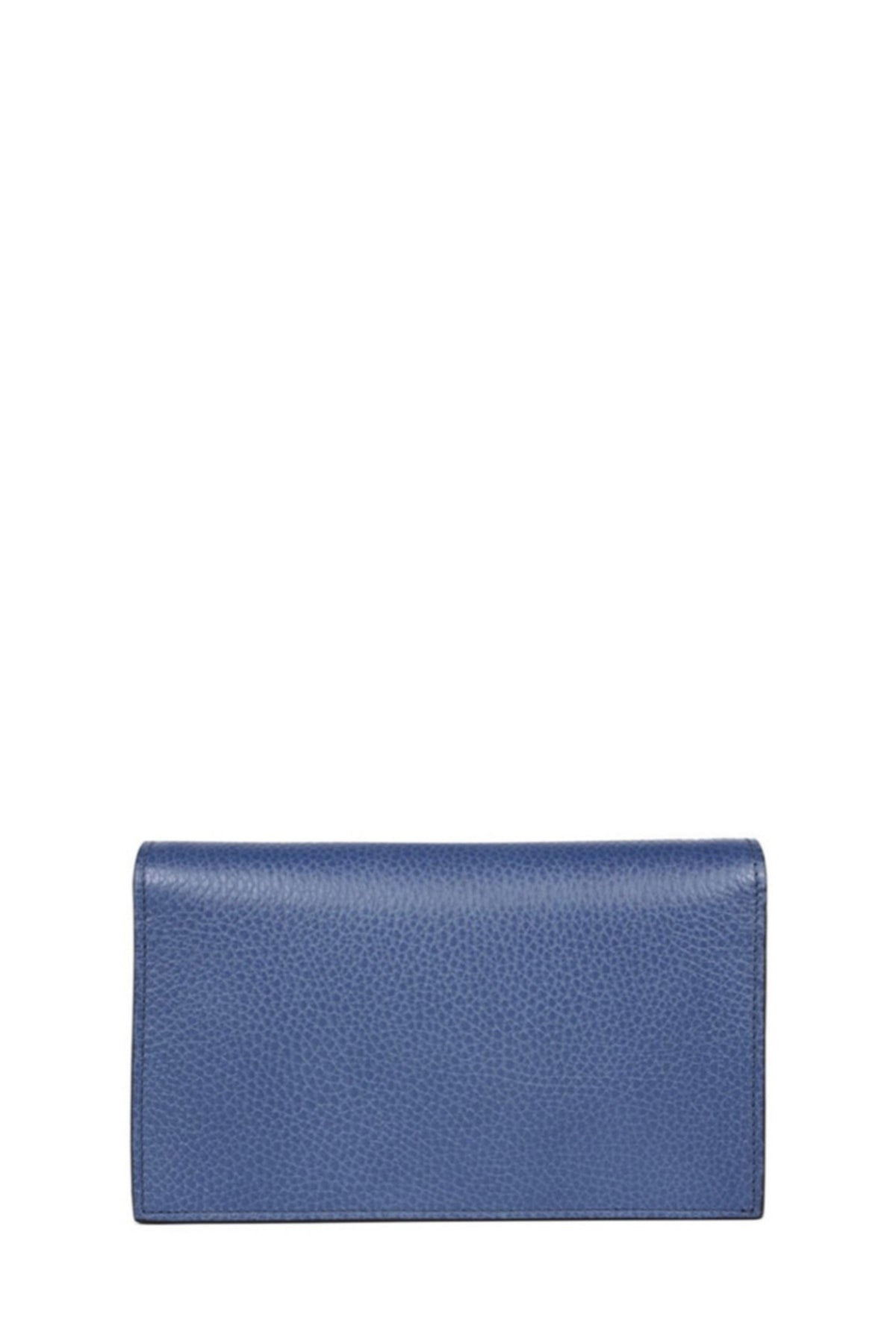 Interlocking shoulder bag GG small blue leather - 2