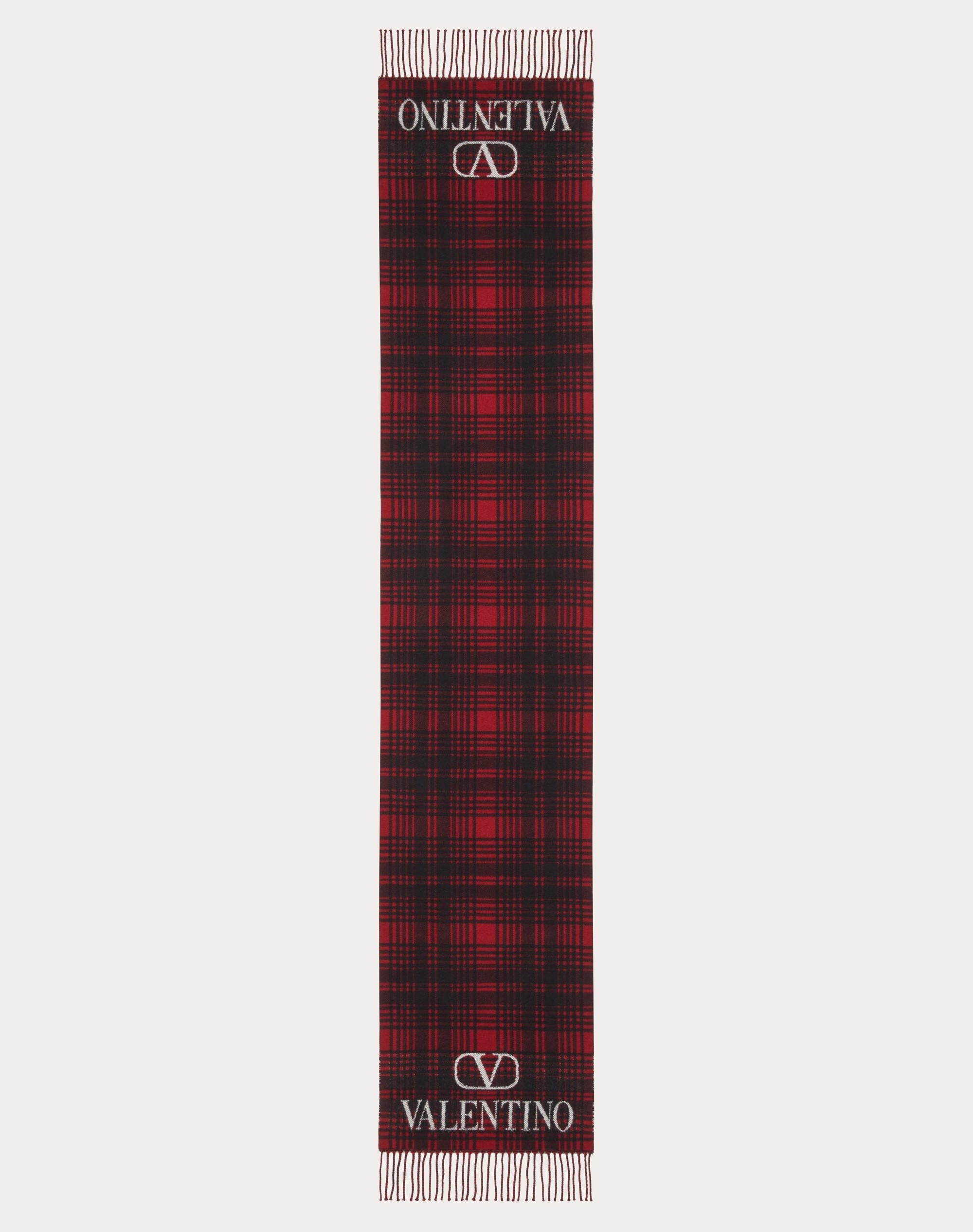 VLOGO VALENTINO CASHMERE AND WOOL SCARF - 2