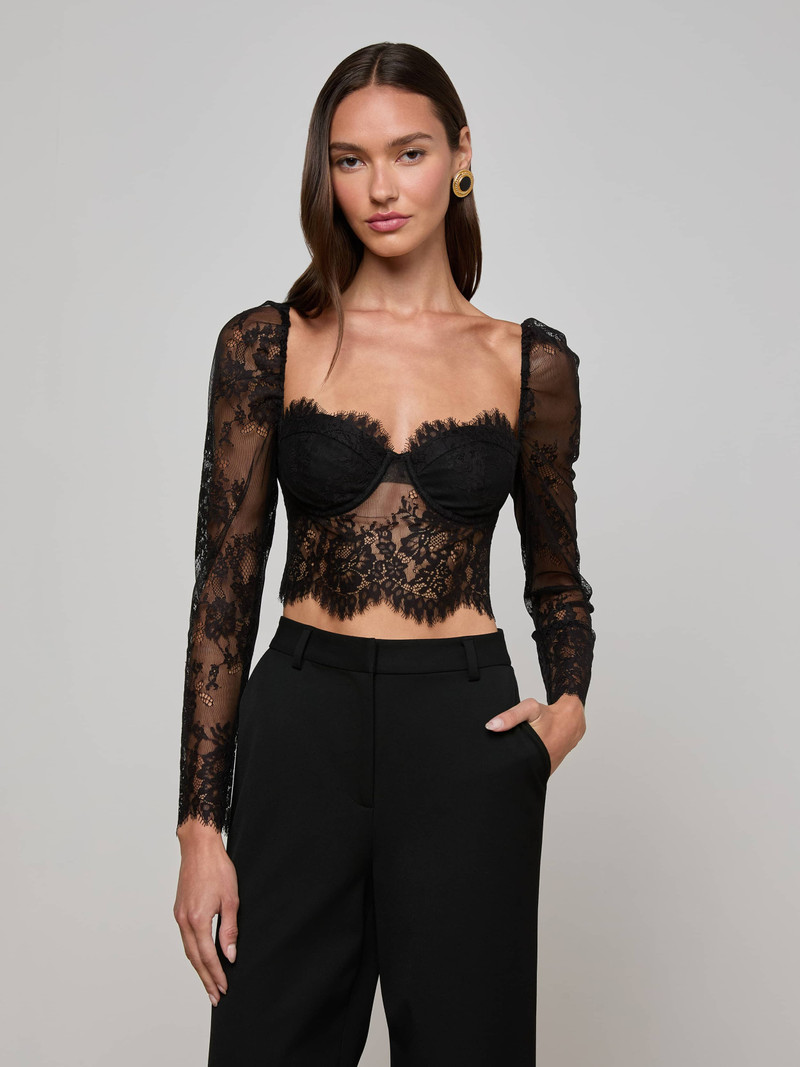 L'AGENCE Lori Lace Bustier Top outlook