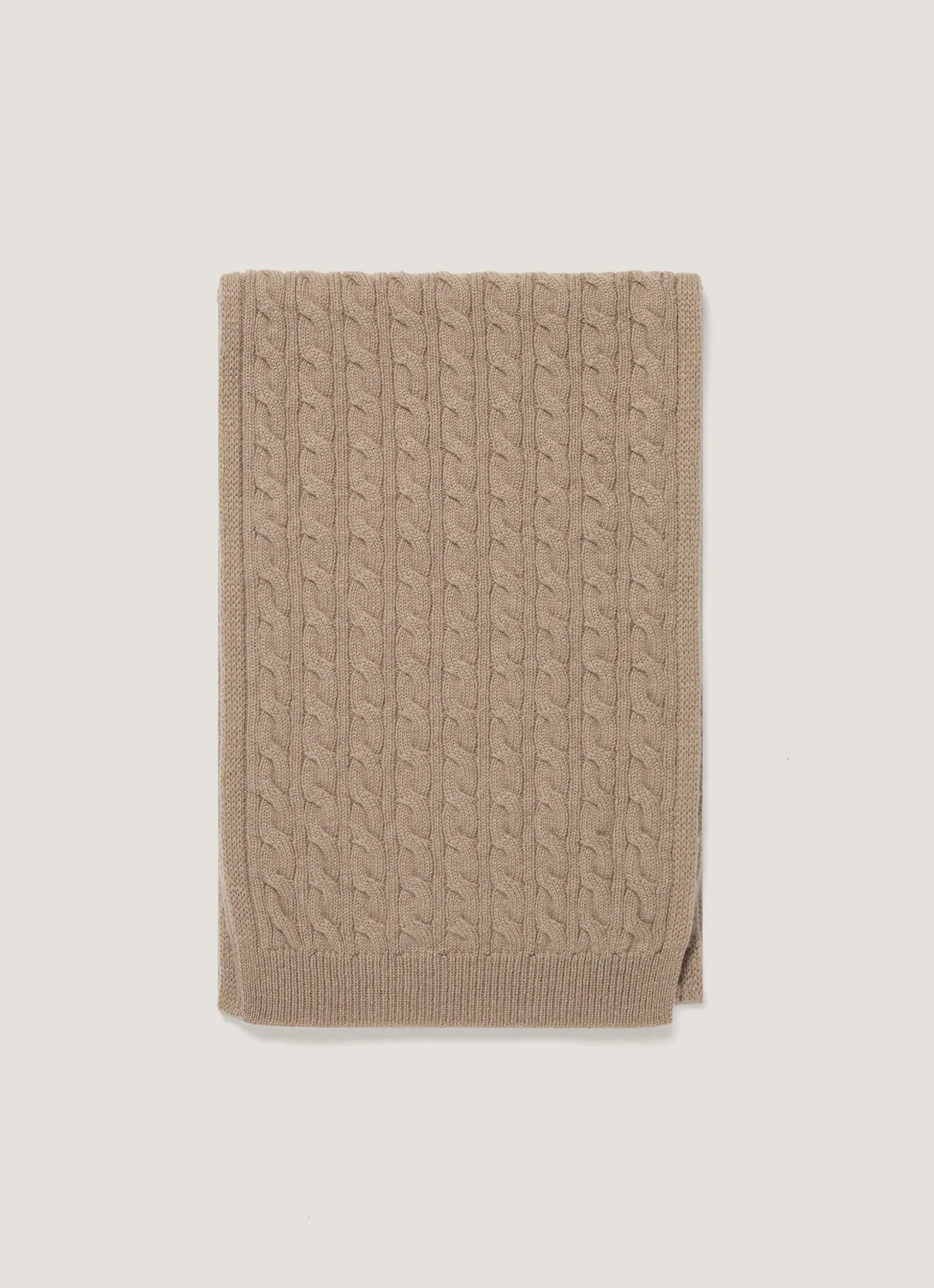 Cashmere Cable Scarf - 1