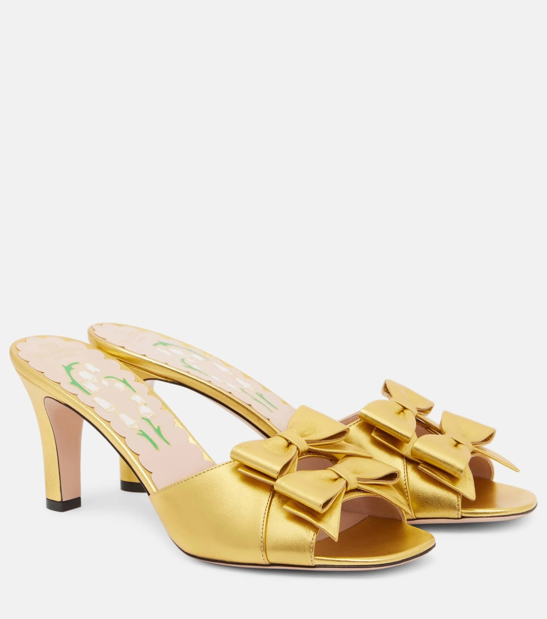 Bowow metallic leather mules - 1