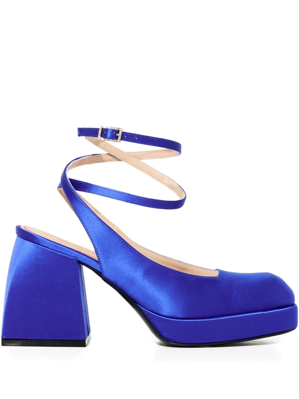 85mm Bulla Jones platform slingback pumps - 1
